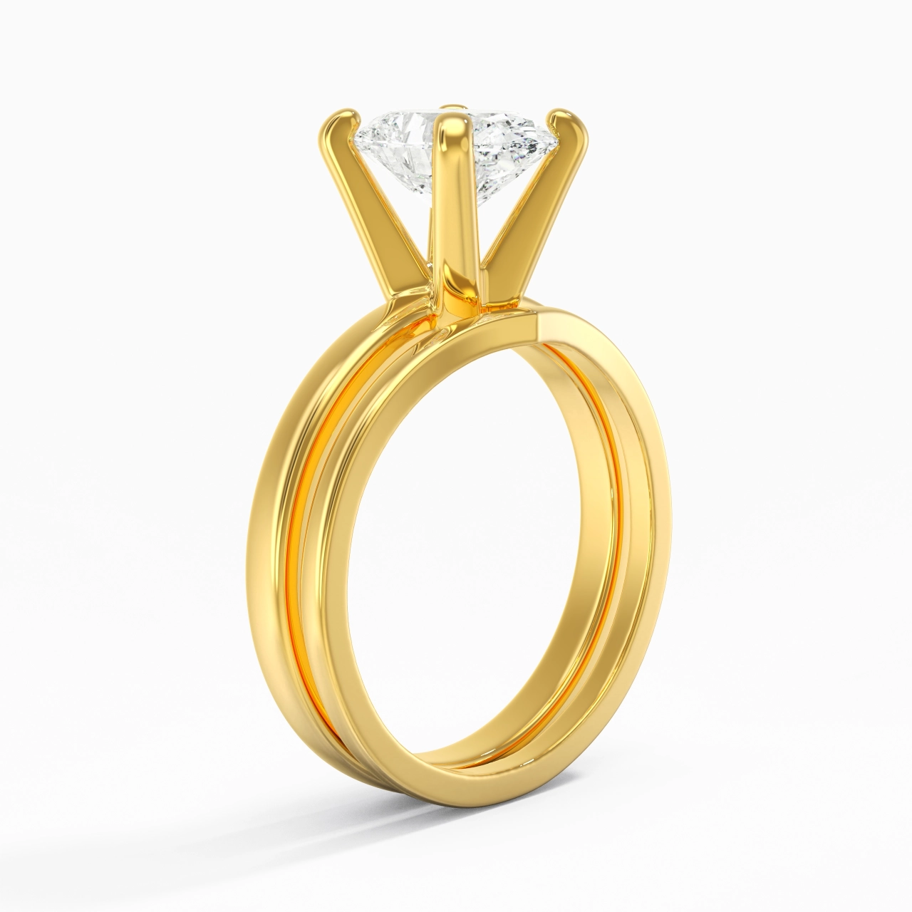 2.00ct Moissanite Wedding Ring Set 14K Gold