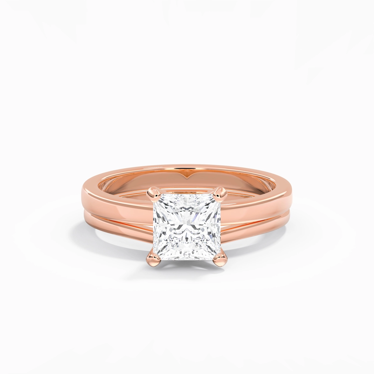 1.50ct Moissanite Wedding Ring Set 925 Sterling Silver