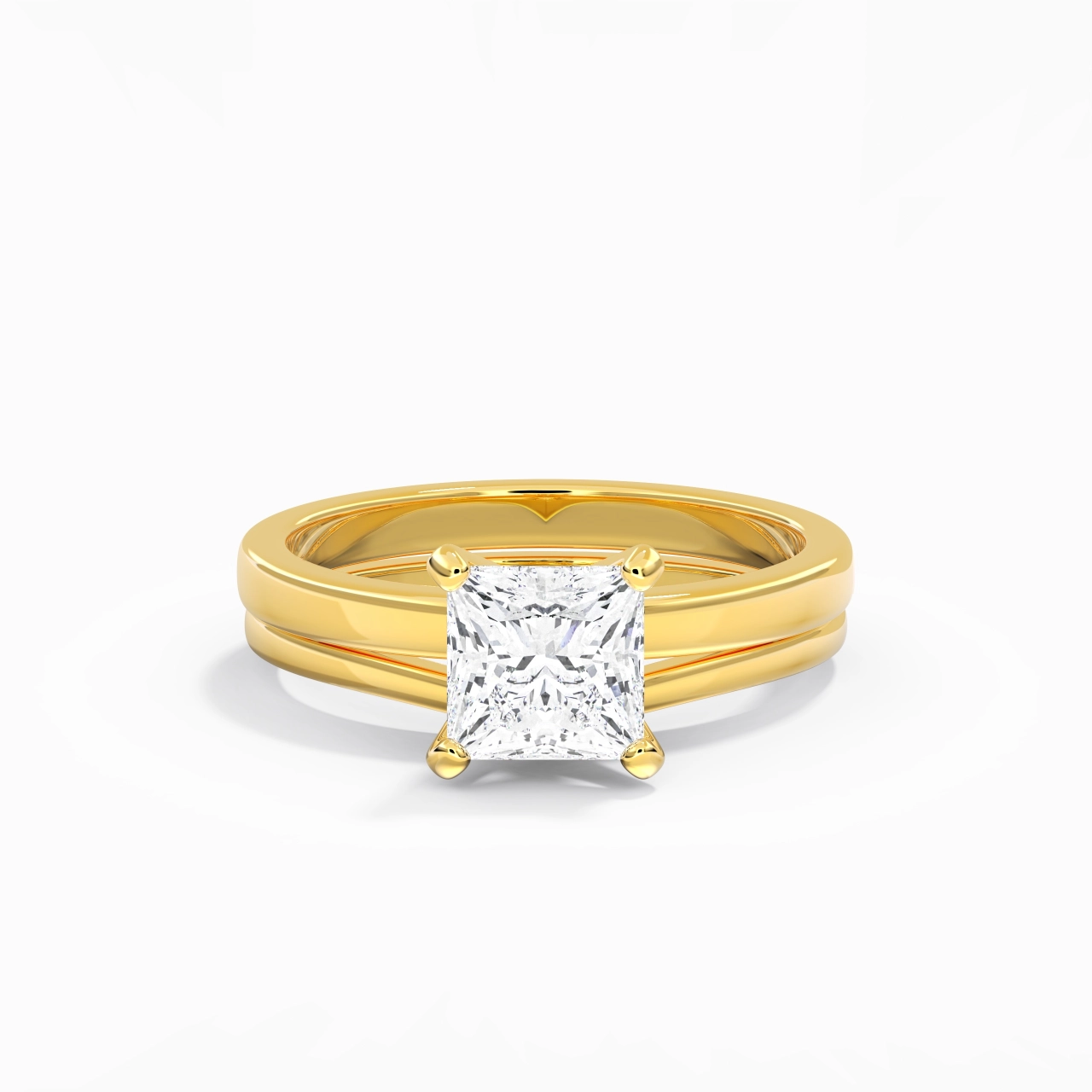 1.50ct Moissanite Wedding Ring Set 14K Gold