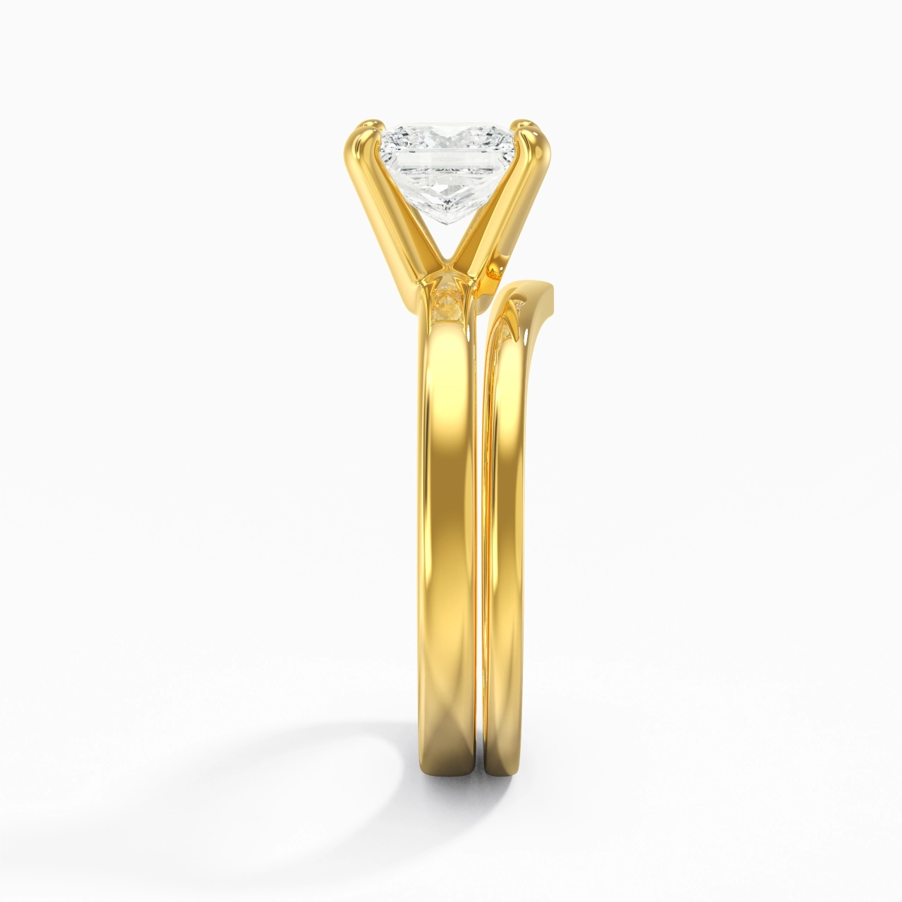 1.50ct Moissanite Wedding Ring Set 14K Gold