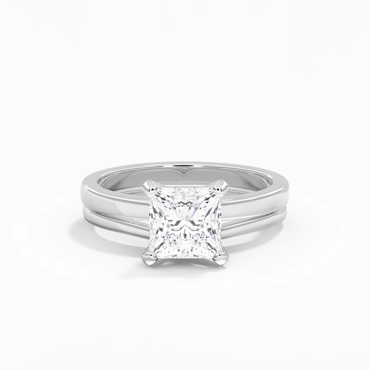 2.00ct Moissanite Wedding Ring Set 925 Sterling Silver