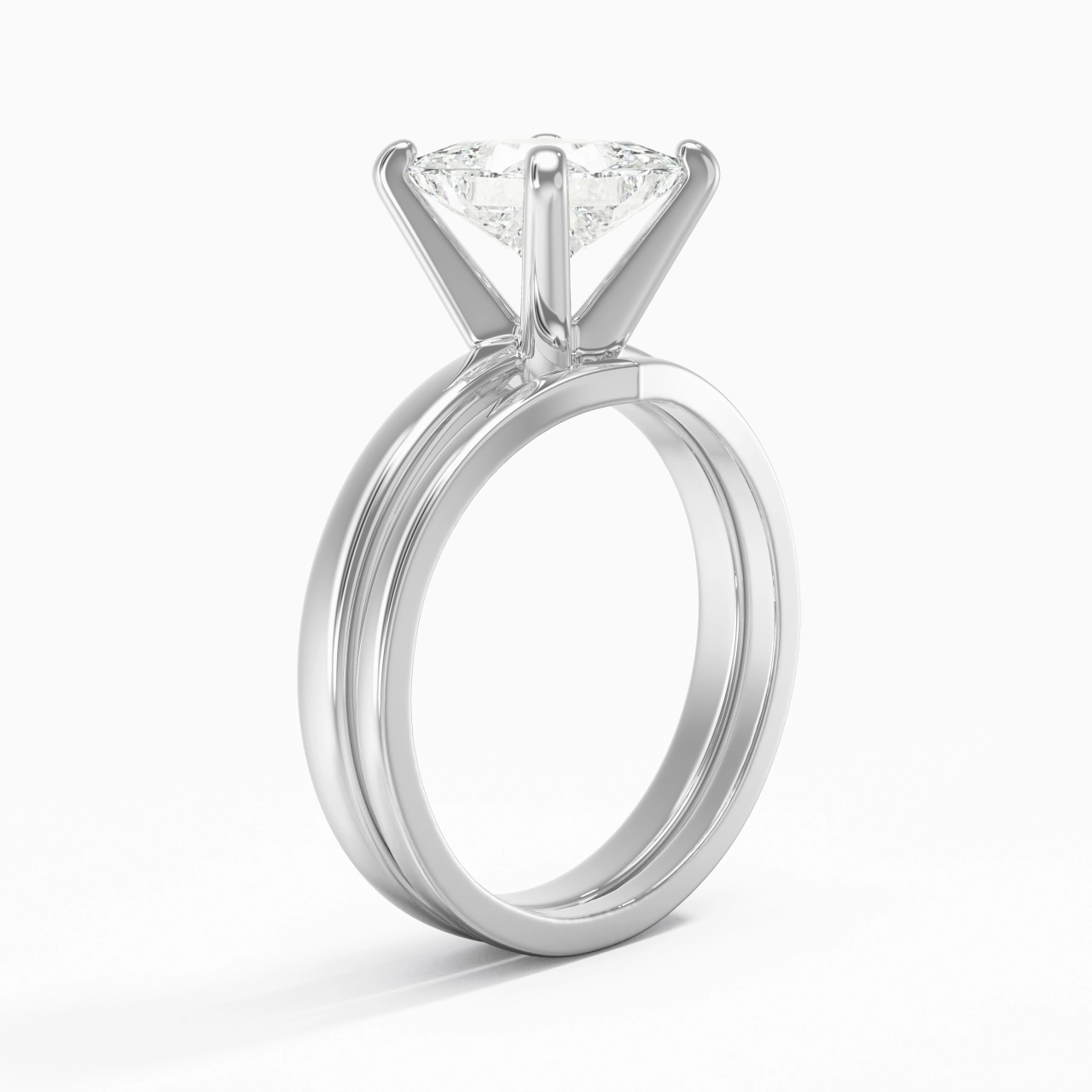 2.00ct Moissanite Wedding Ring Set 925 Sterling Silver