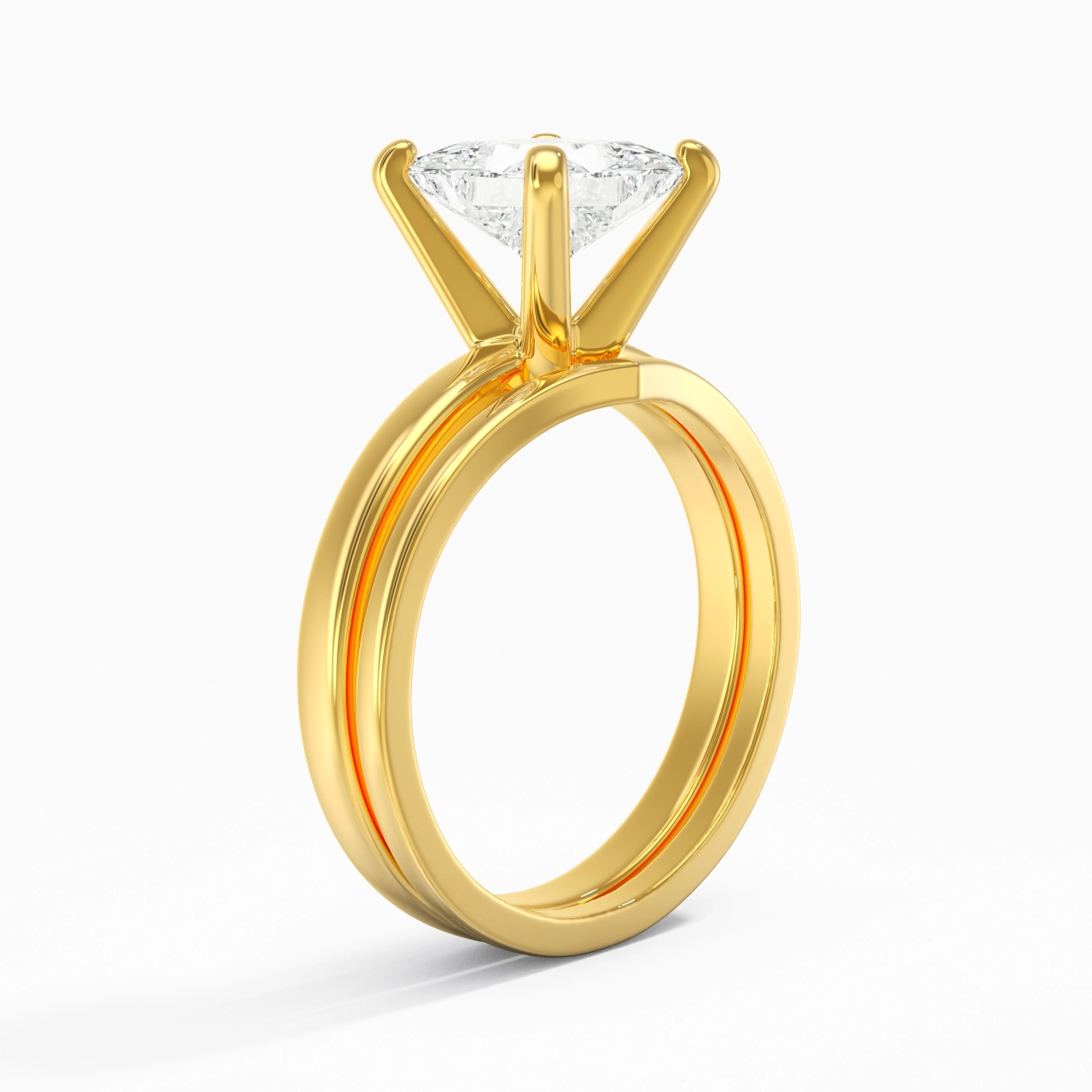 2.00ct Moissanite Wedding Ring Set 14K Gold