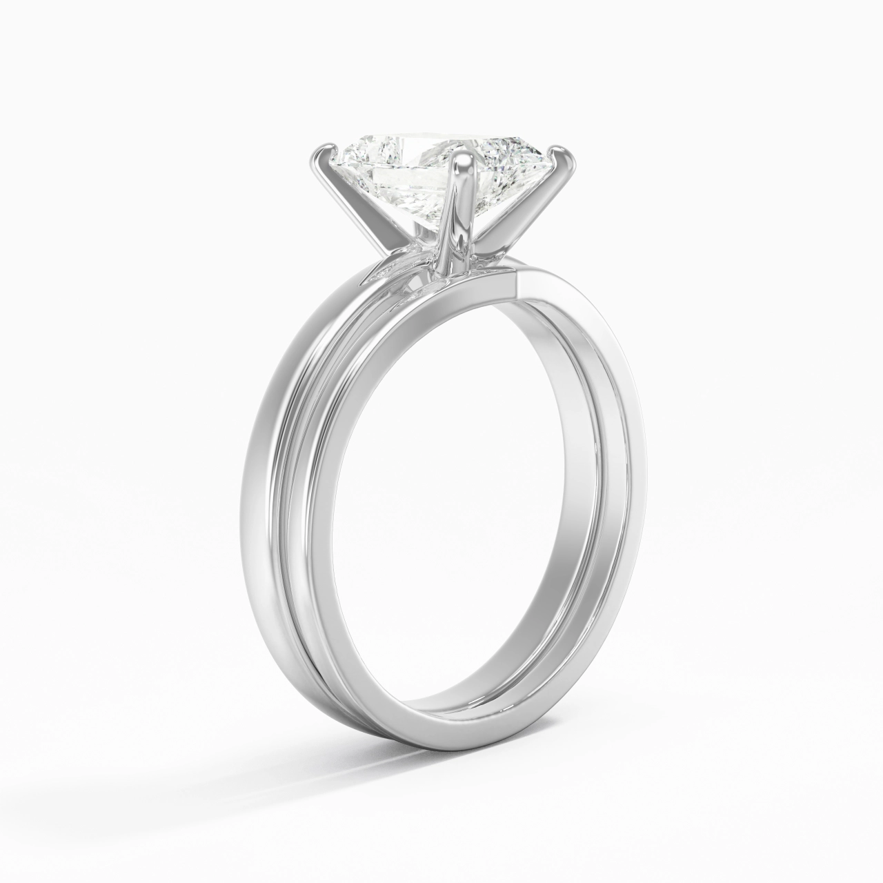 2.00ct Moissanite Wedding Ring Set 925 Sterling Silver