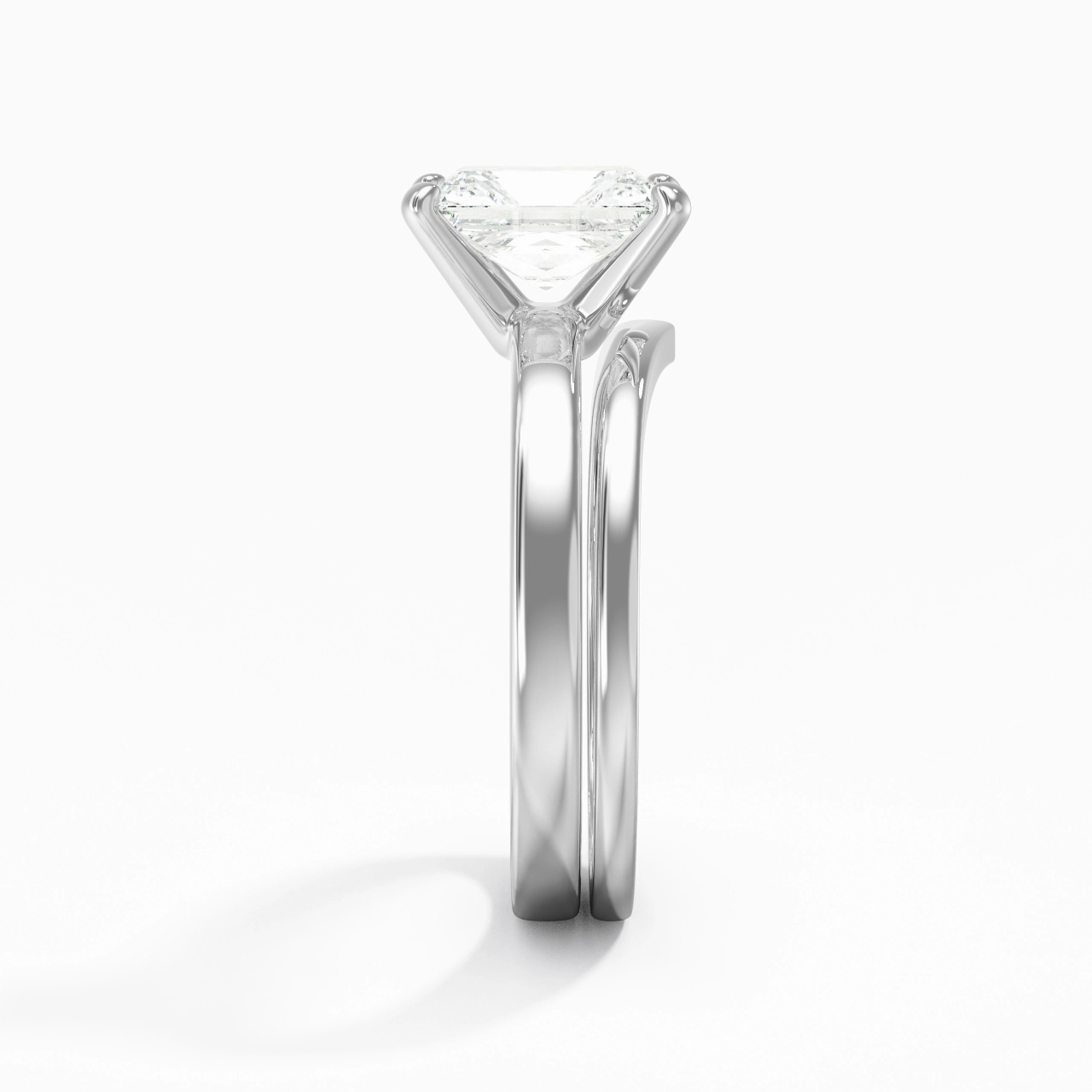 2.00ct Moissanite Wedding Ring Set 925 Sterling Silver