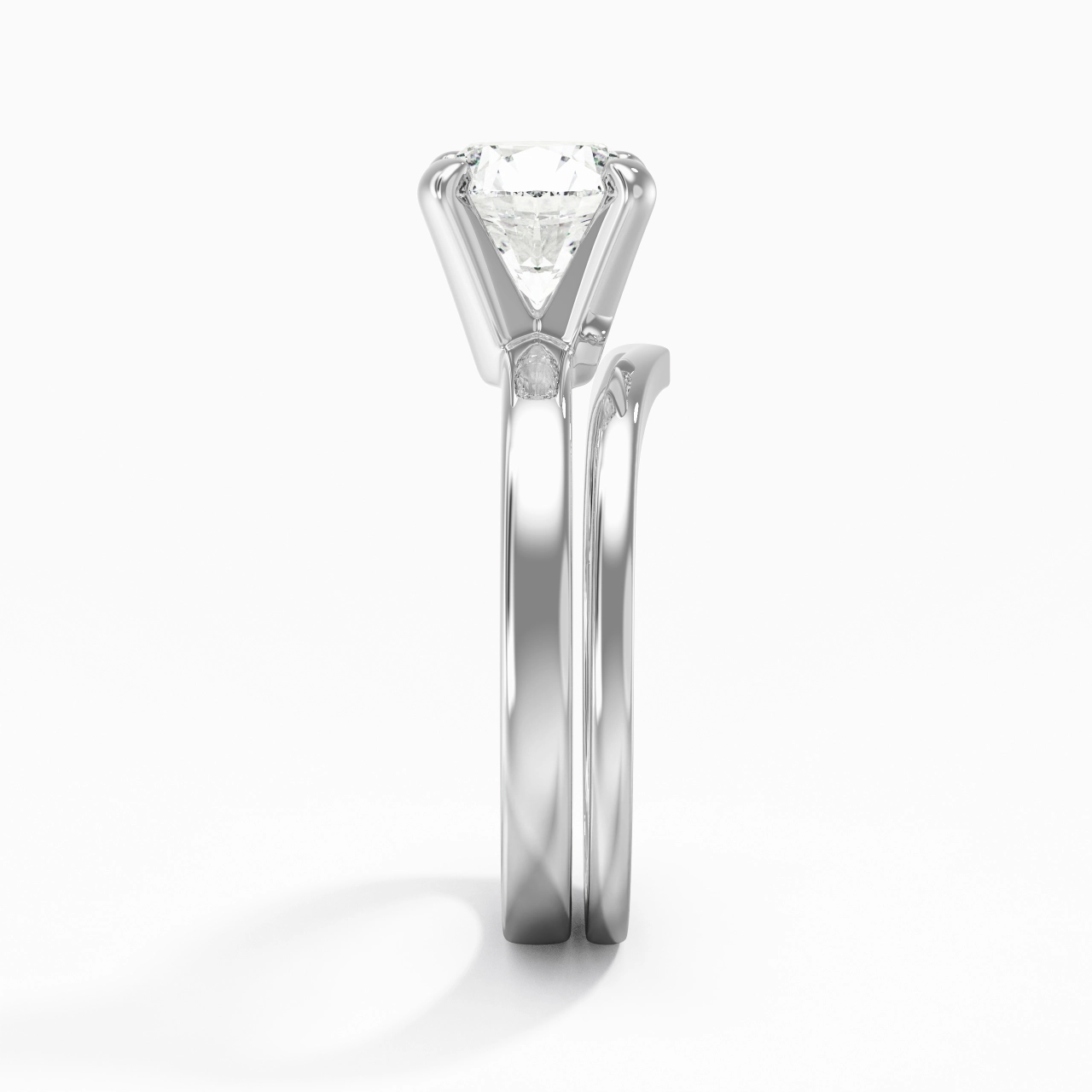1.50ct Moissanite Wedding Ring Set 925 Sterling Silver