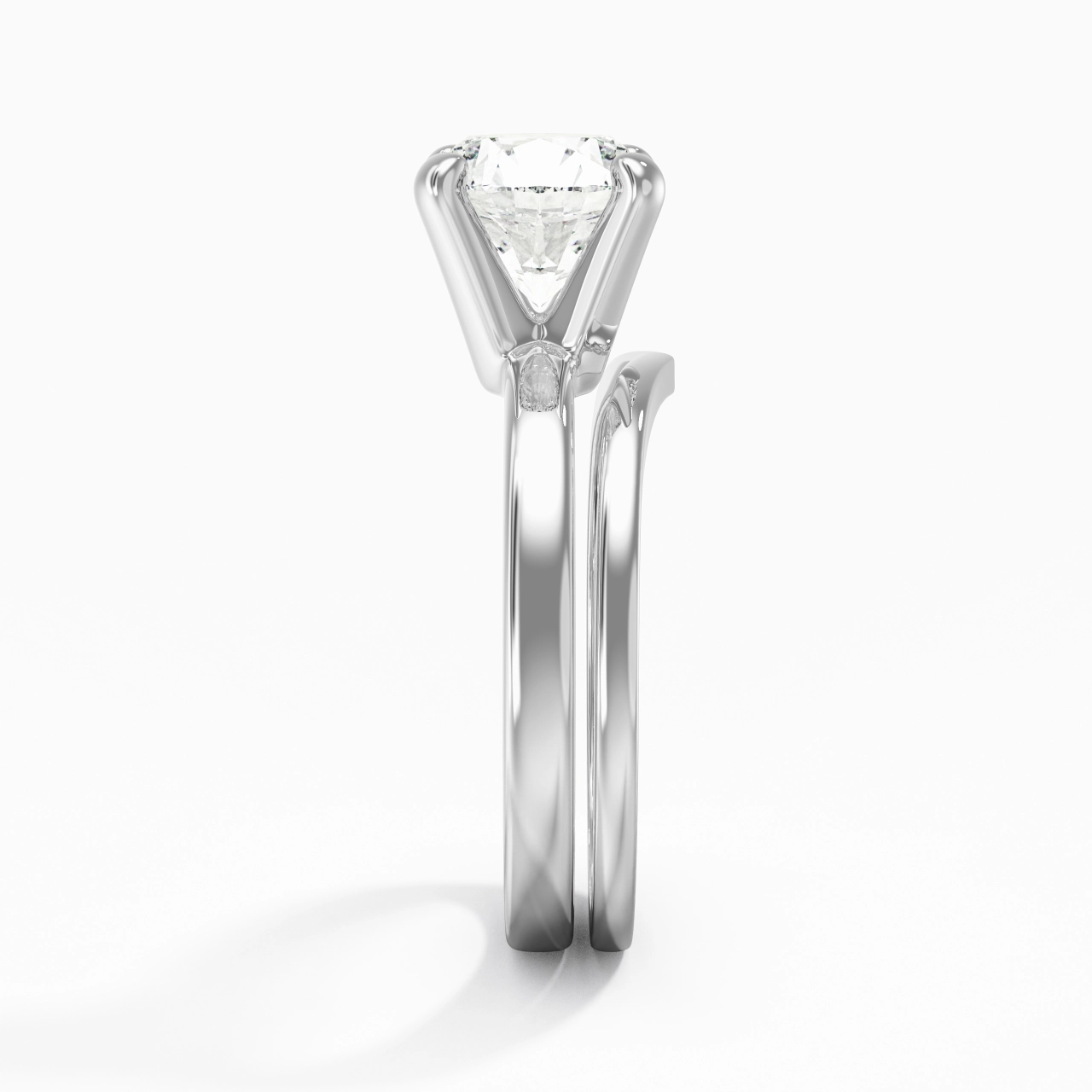 2.00ct Moissanite Wedding Ring Set 925 Sterling Silver