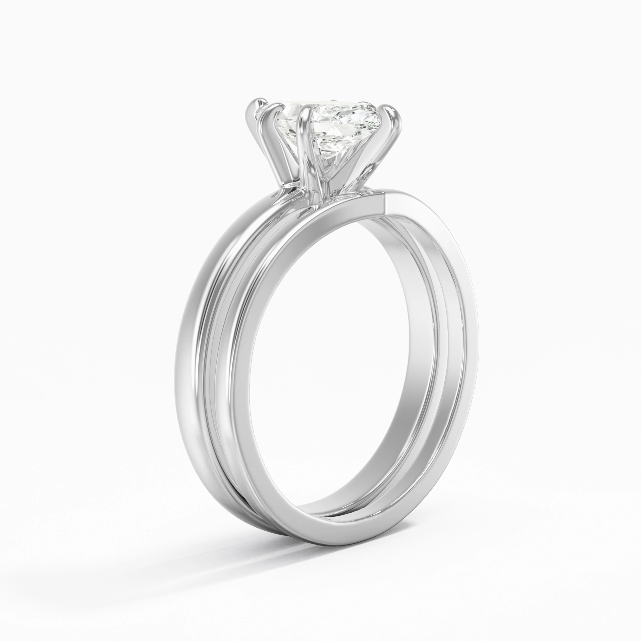 Classic Marquise Cut Wedding Ring Set