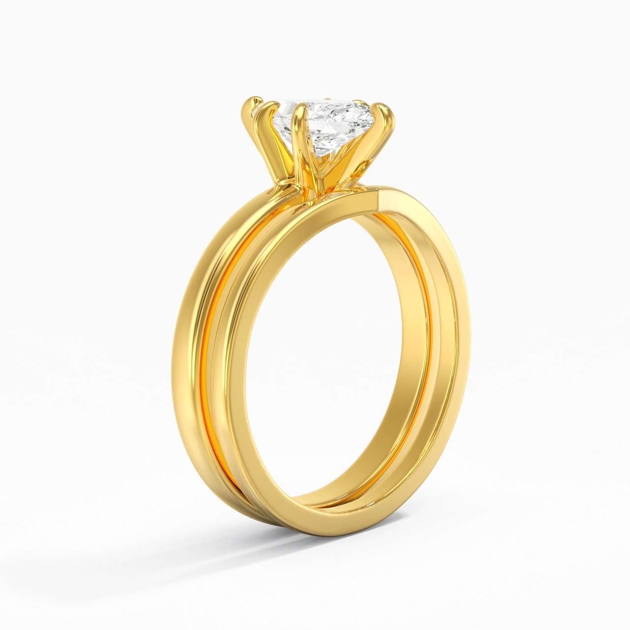 Classic Marquise Cut Wedding Ring Set