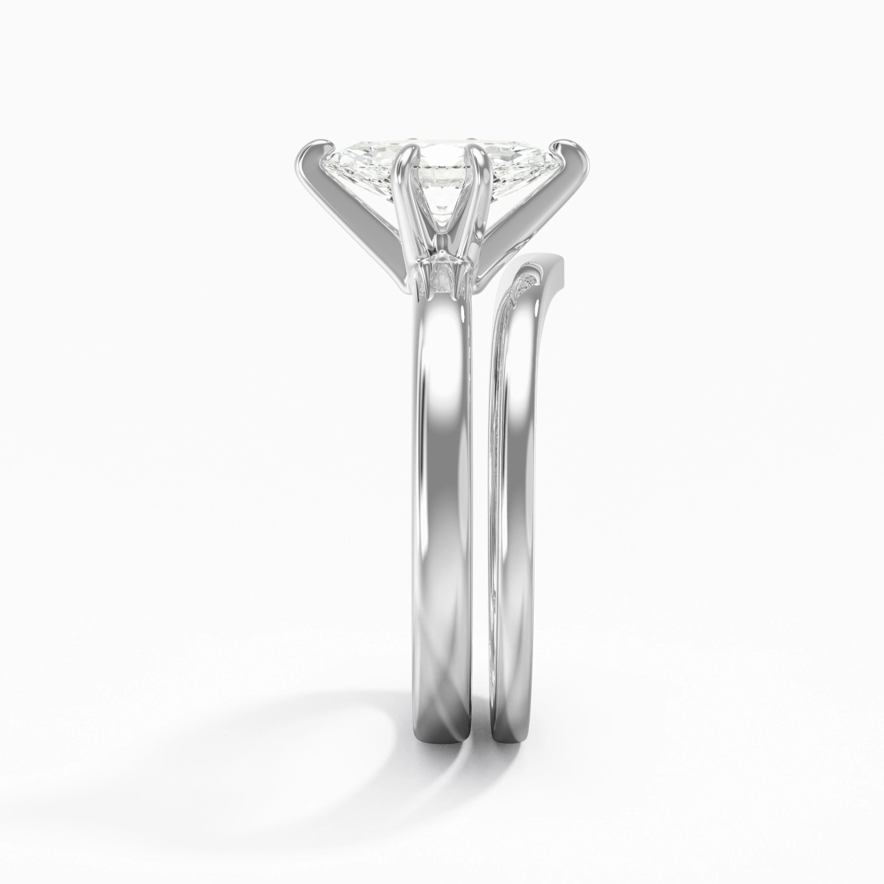 Classic Marquise Cut Wedding Ring Set