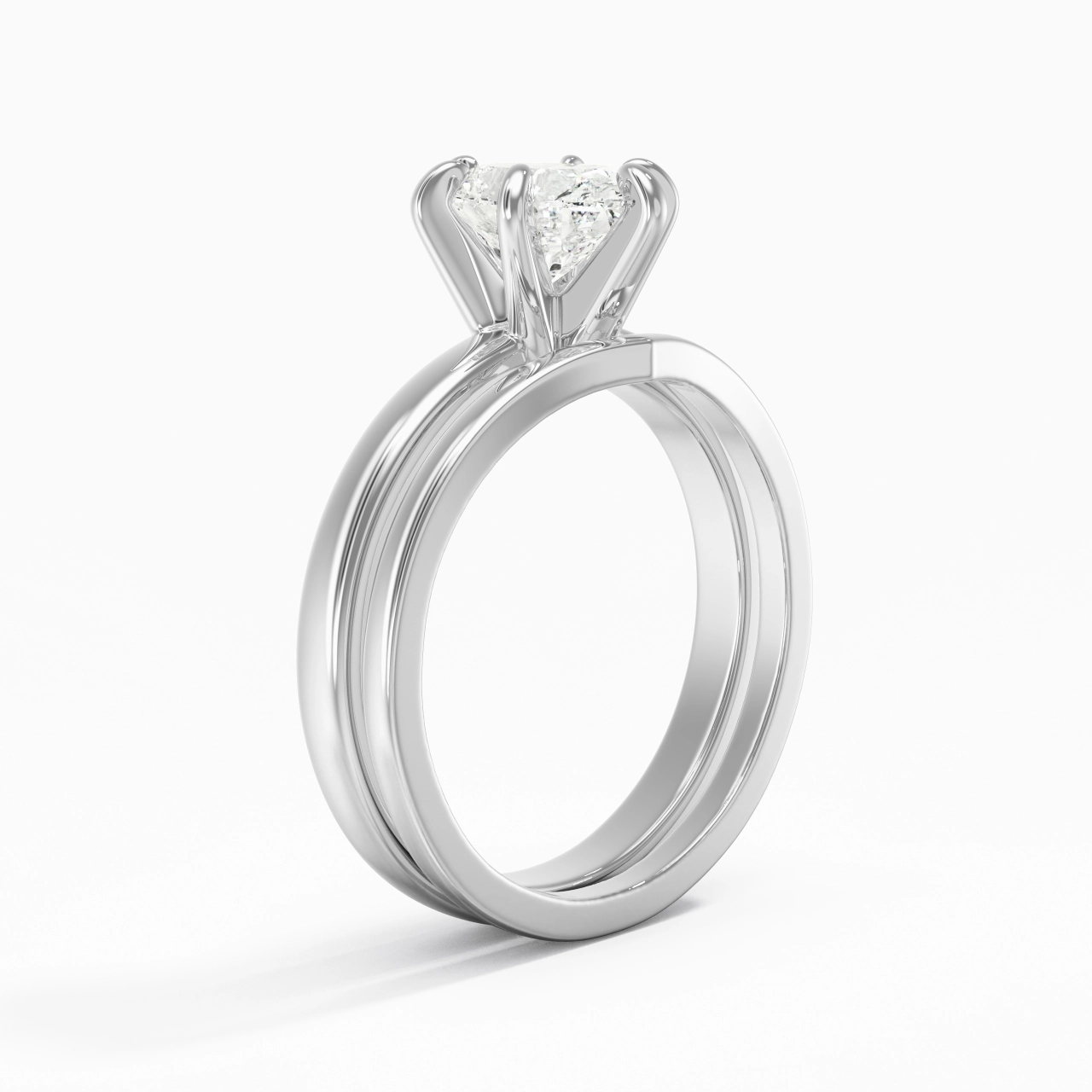 Classic Oval Cut Wedding Ring Set