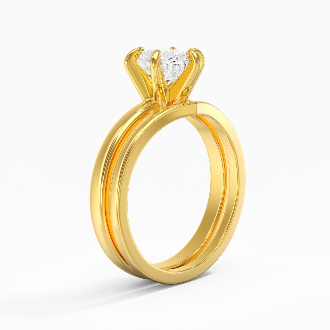 Classic Oval Cut Wedding Ring Set