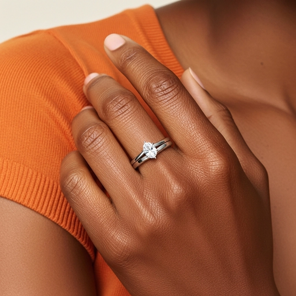 Classic Oval Cut Wedding Ring Set