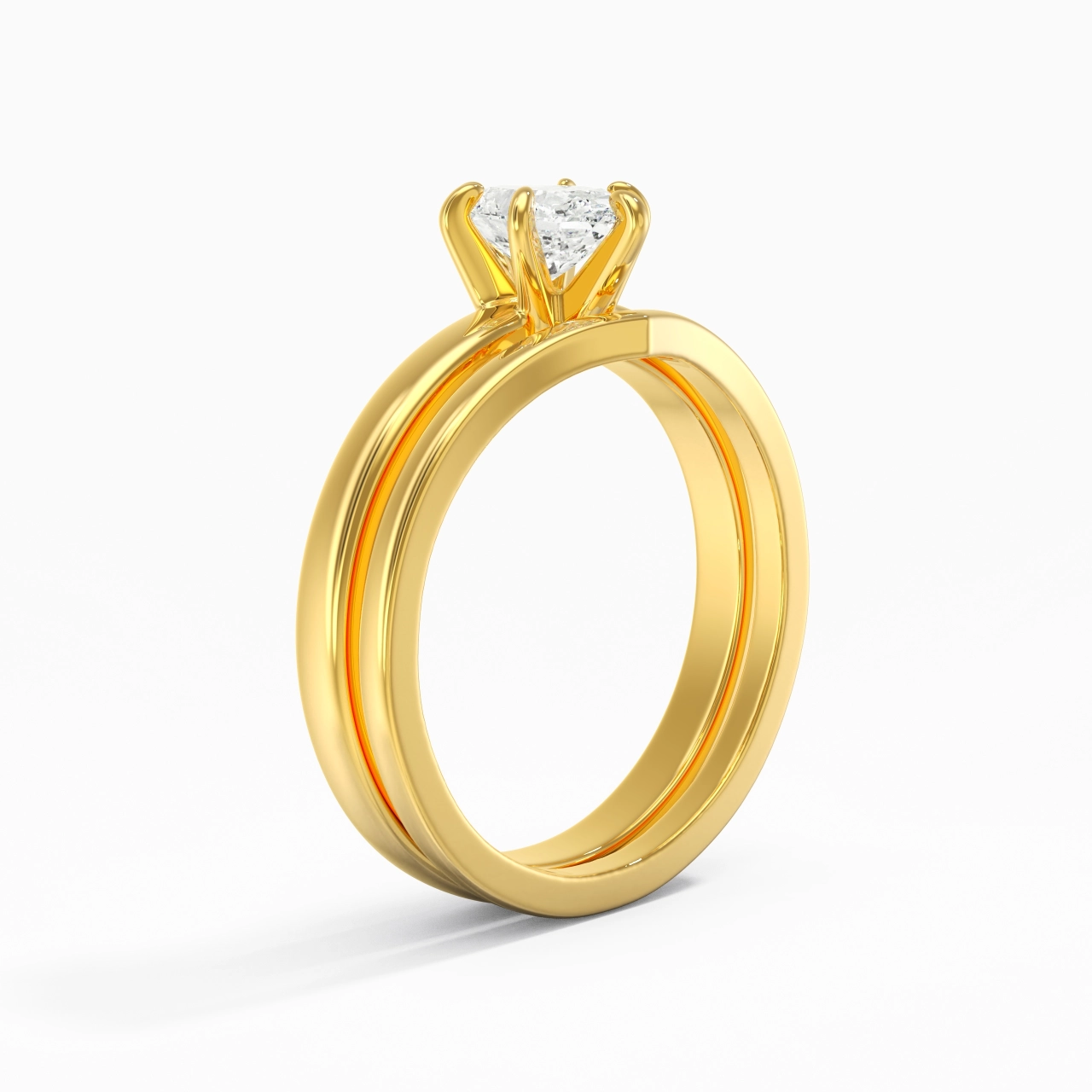 Classic Oval Cut Wedding Ring Set