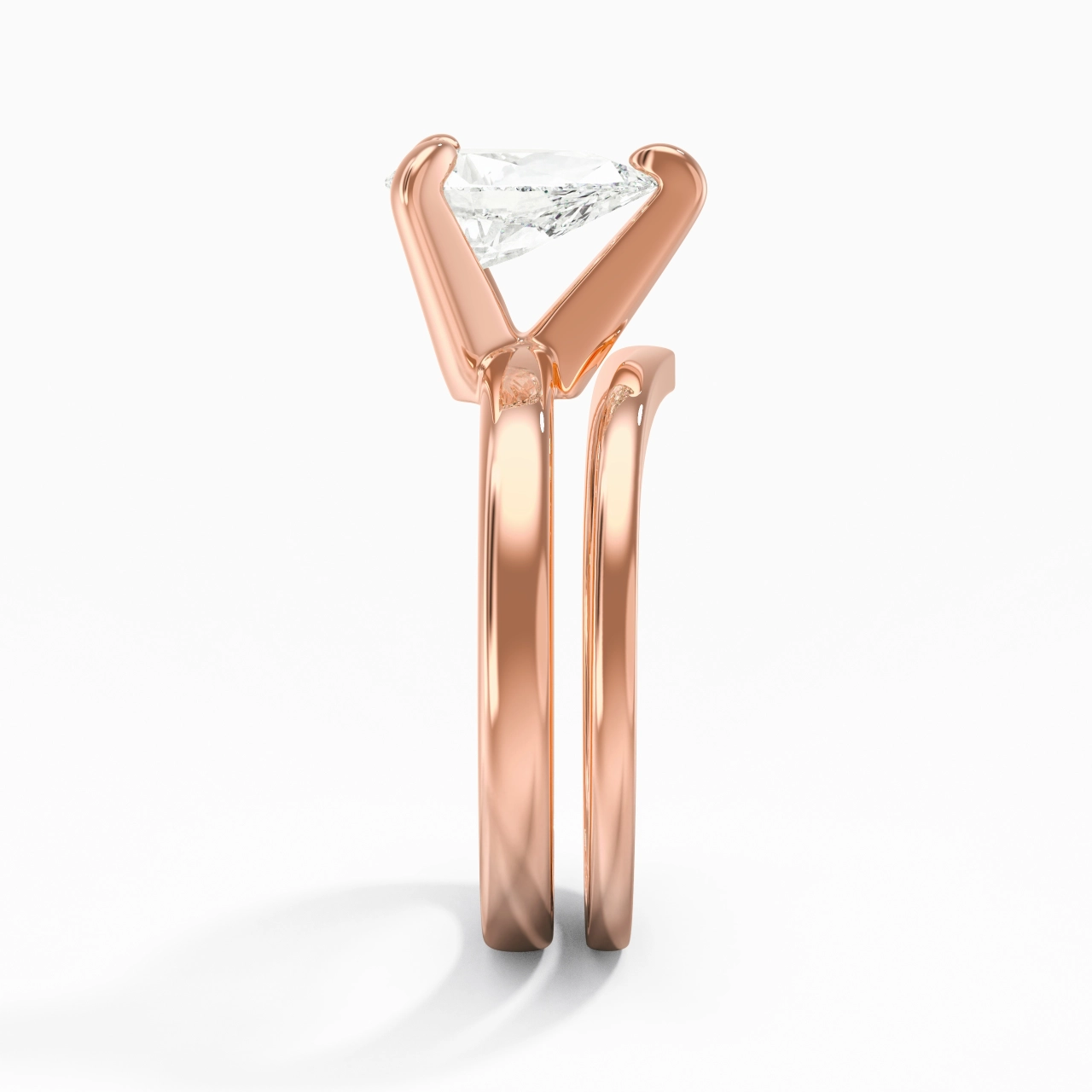 Classic Pear Cut Wedding Ring Set