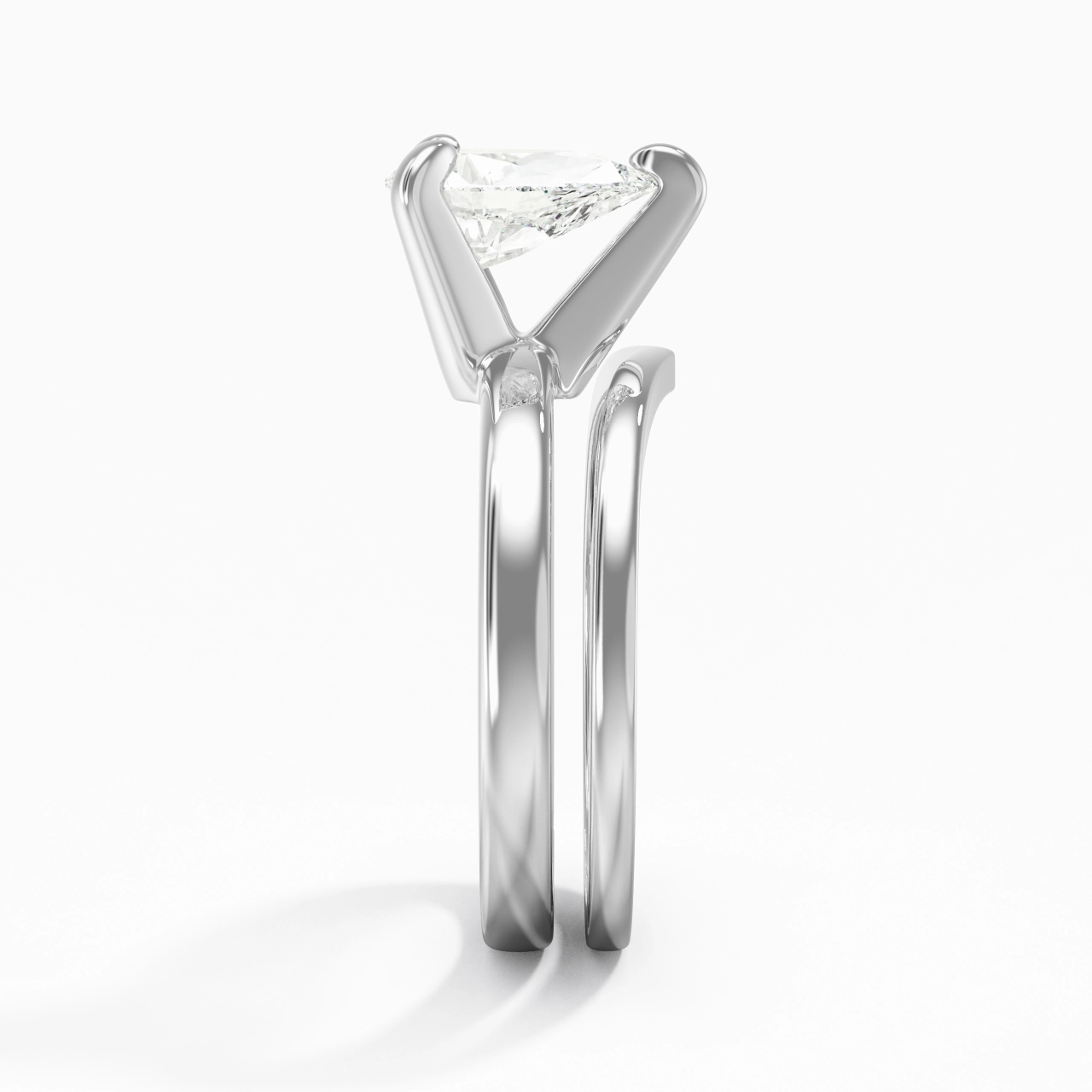 Classic Pear Cut Wedding Ring Set