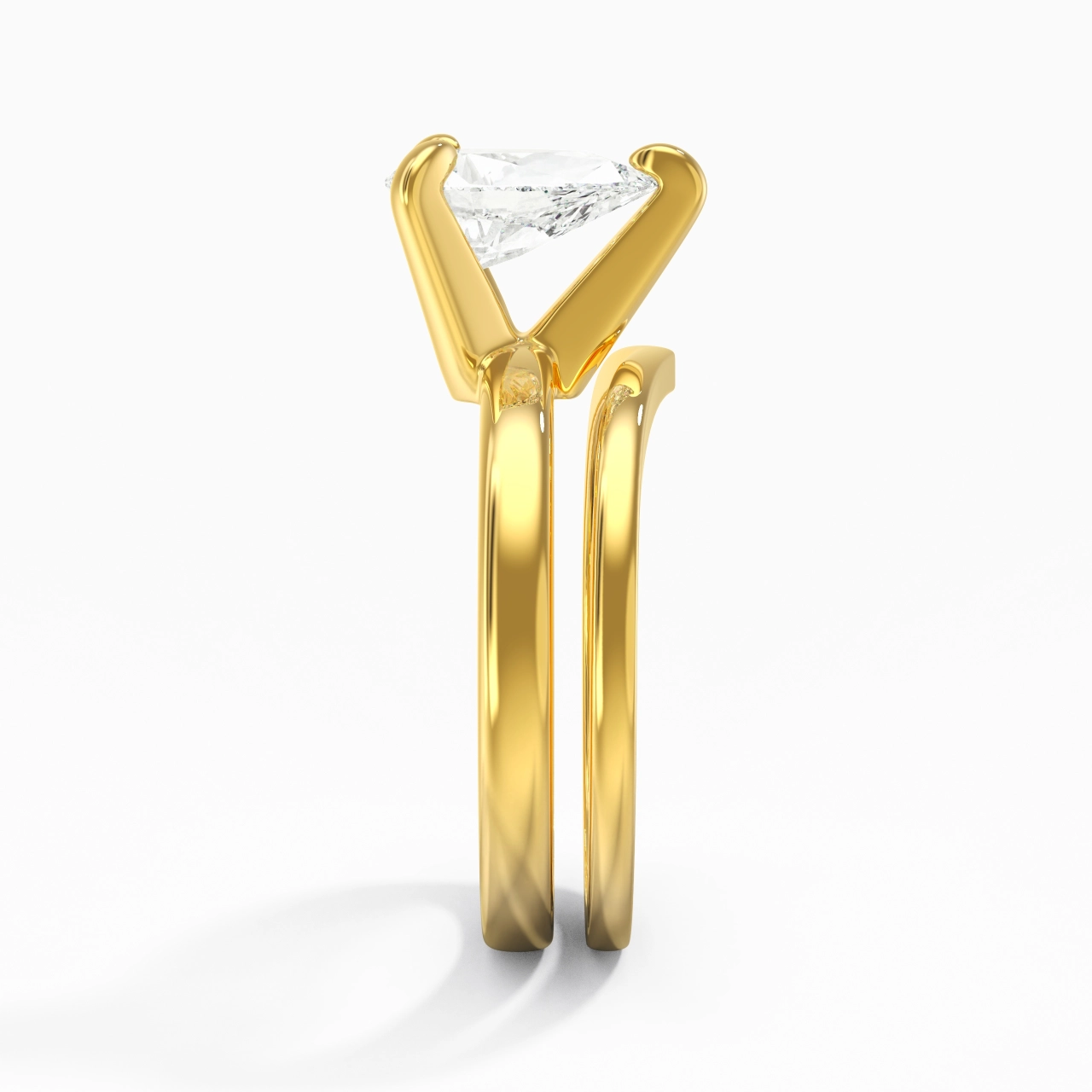 Classic Pear Cut Wedding Ring Set