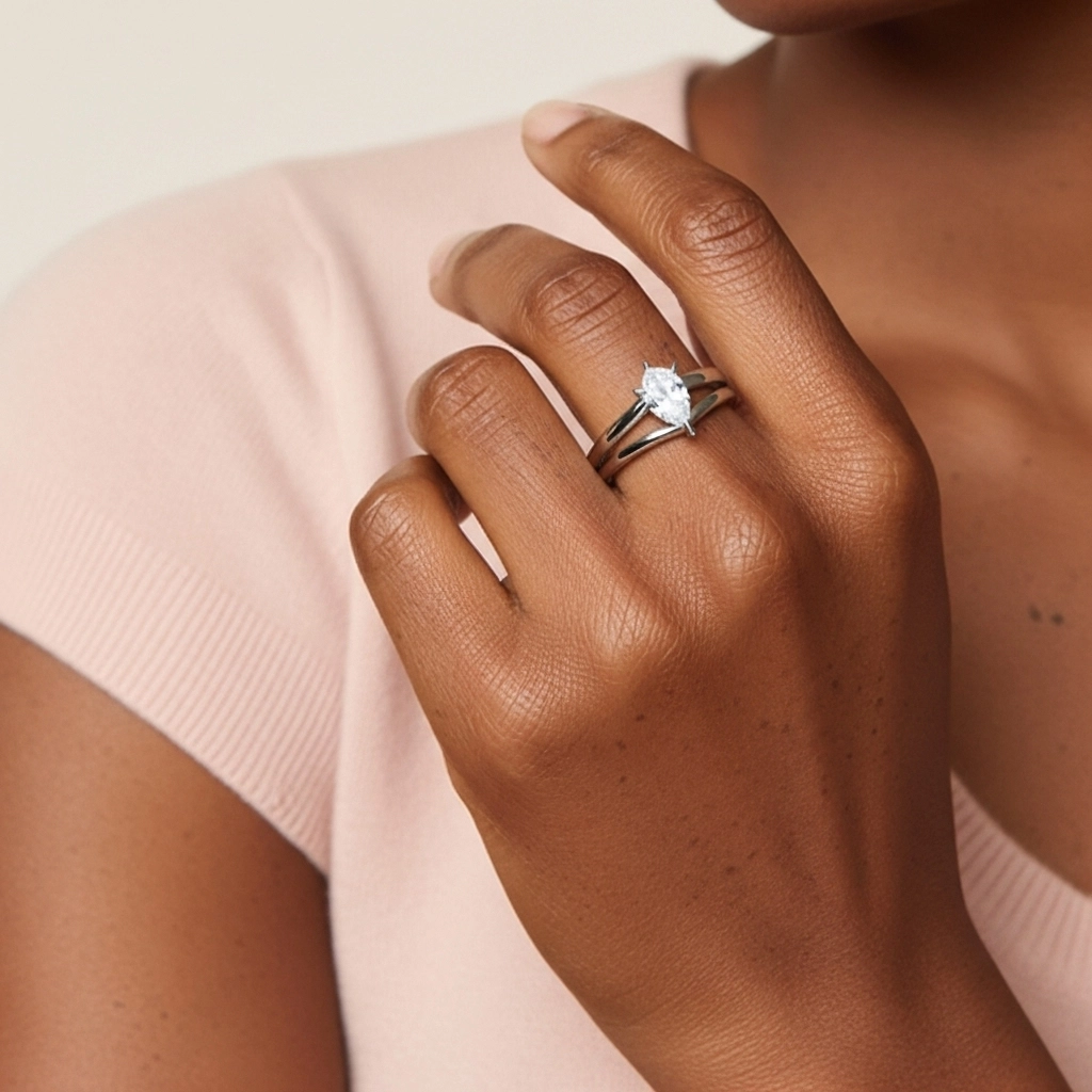 Classic Pear Cut Wedding Ring Set