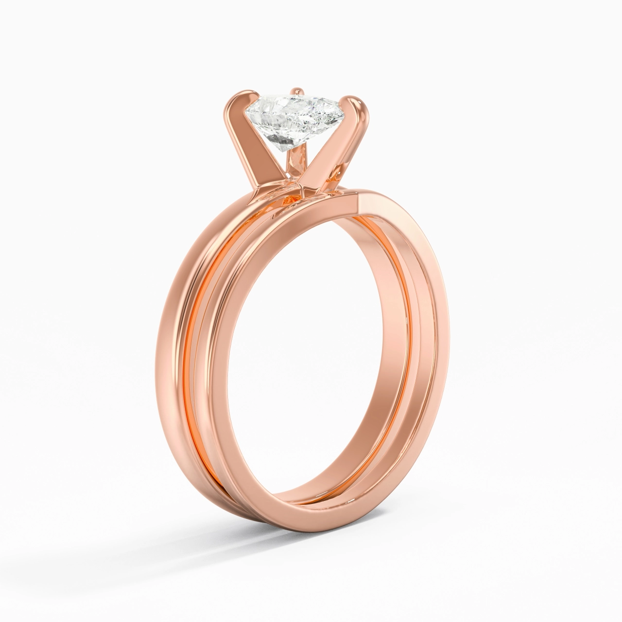 Classic Pear Cut Wedding Ring Set