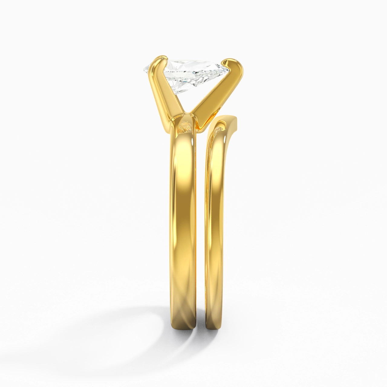 Classic Pear Cut Wedding Ring Set
