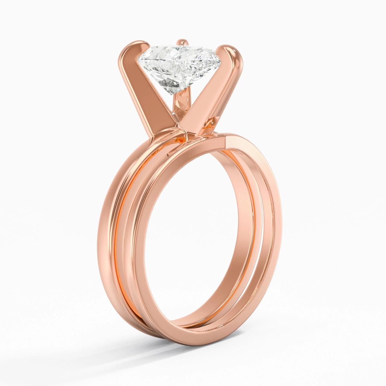 Classic Pear Cut Wedding Ring Set
