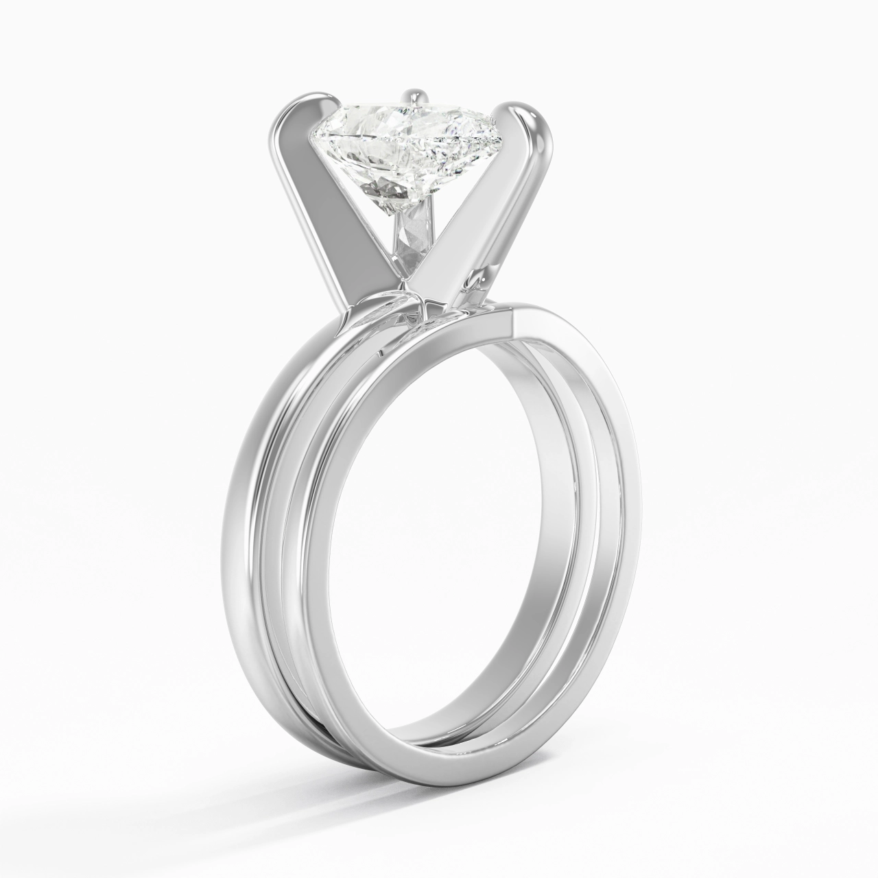 Classic Pear Cut Wedding Ring Set