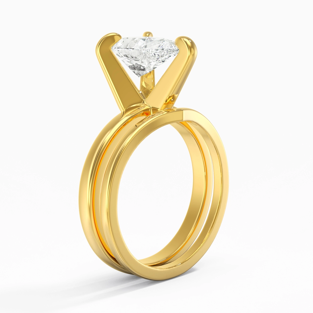 Classic Pear Cut Wedding Ring Set