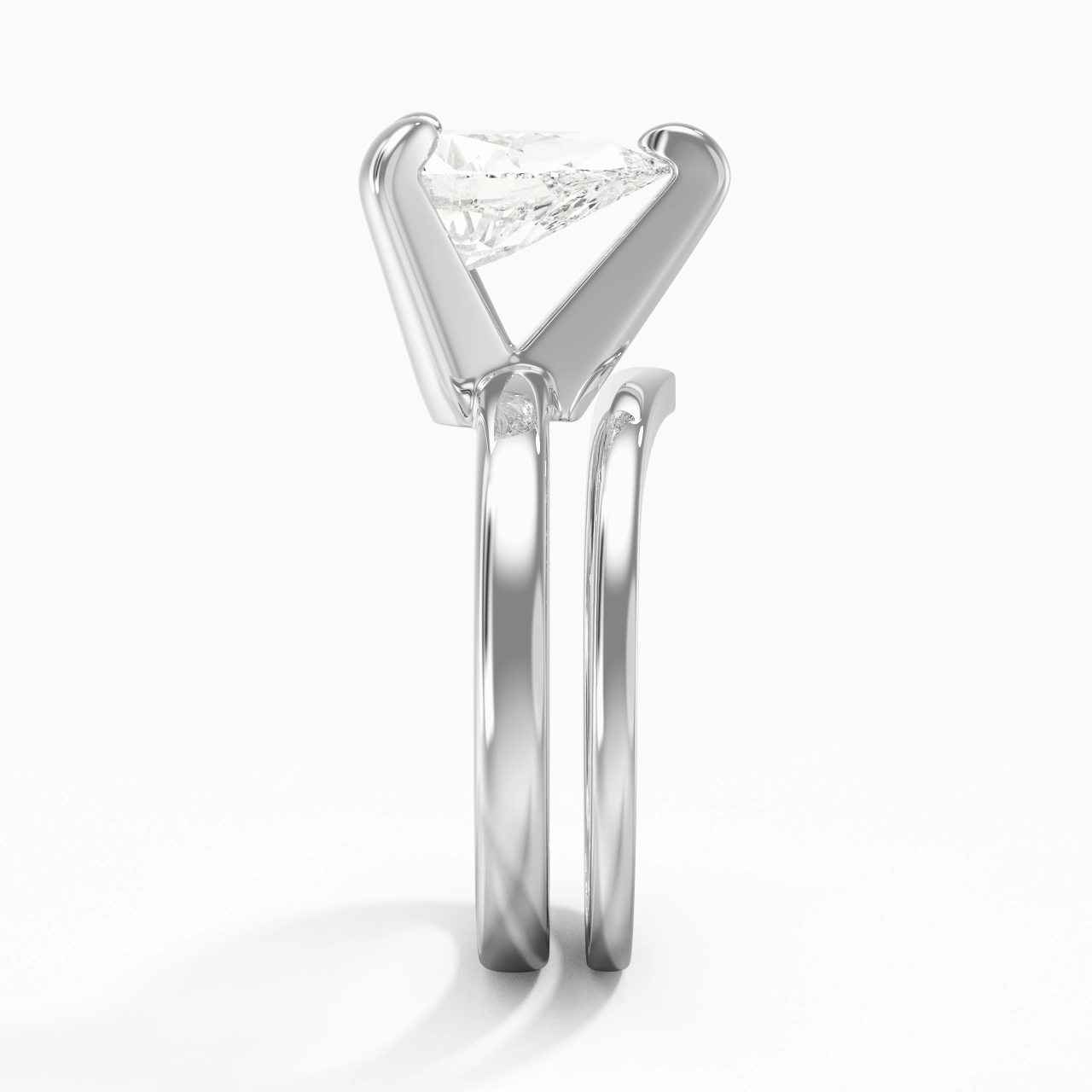 Classic Pear Cut Wedding Ring Set
