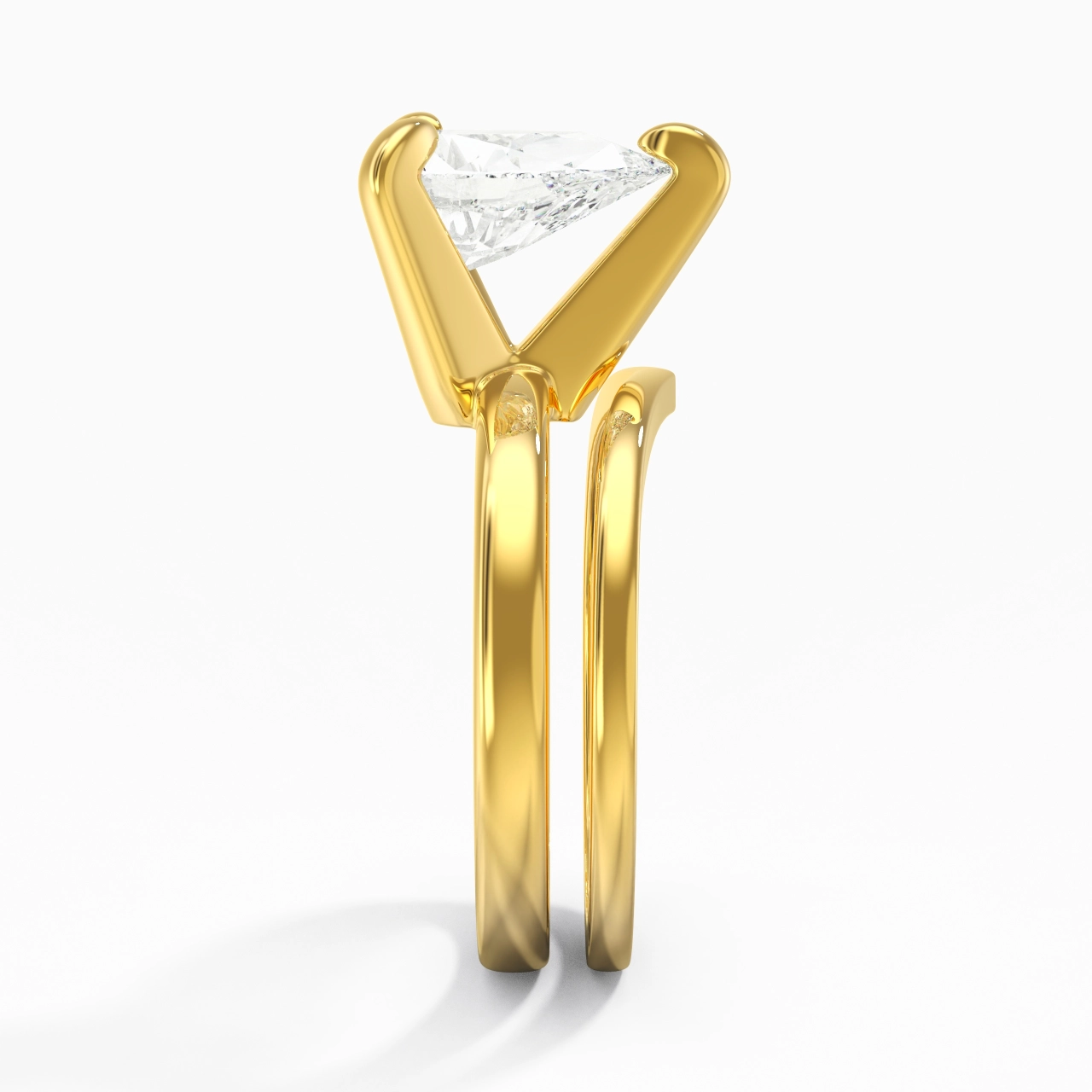 Classic Pear Cut Wedding Ring Set