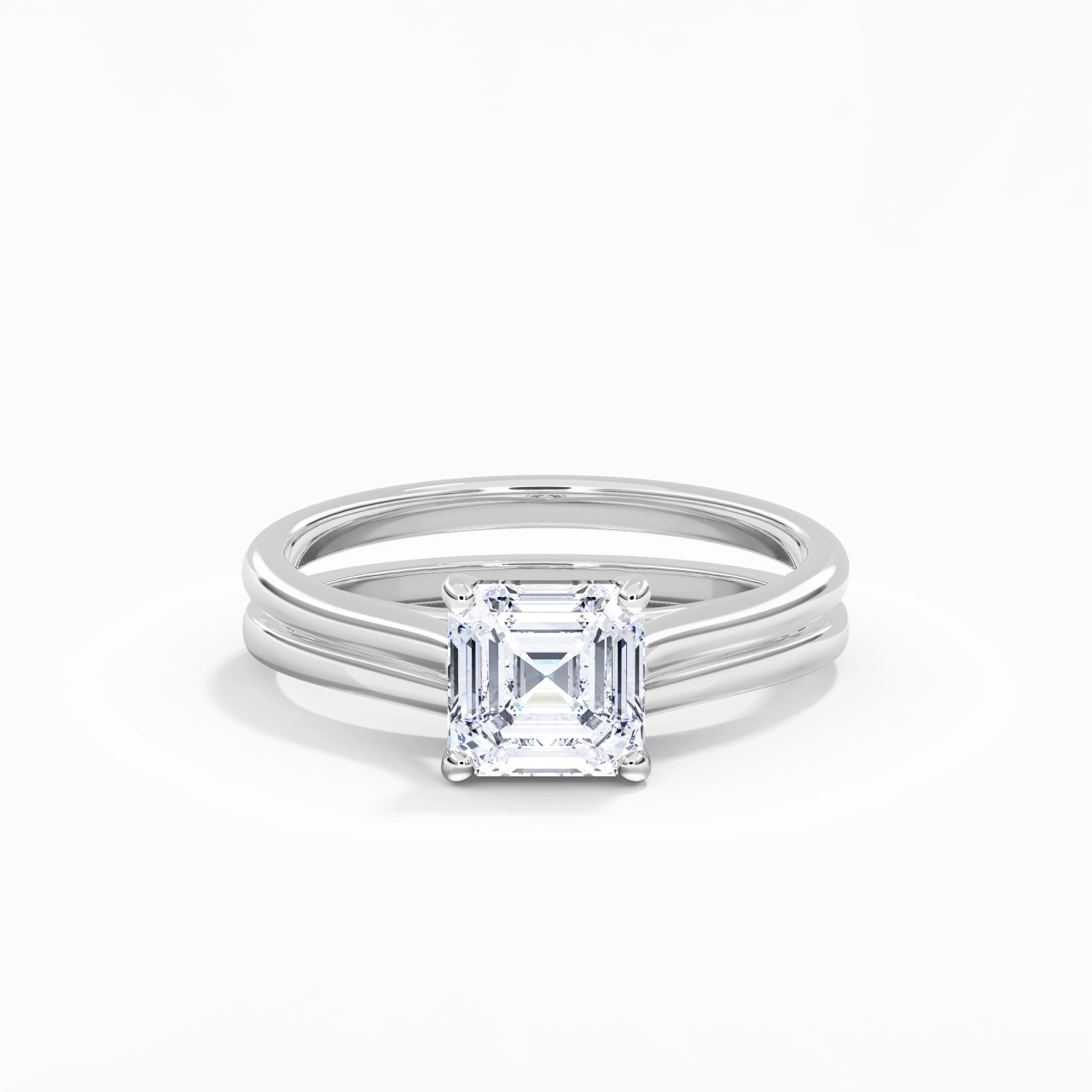 Cathedral East West Bridal Set 1.50ct Moissanite
