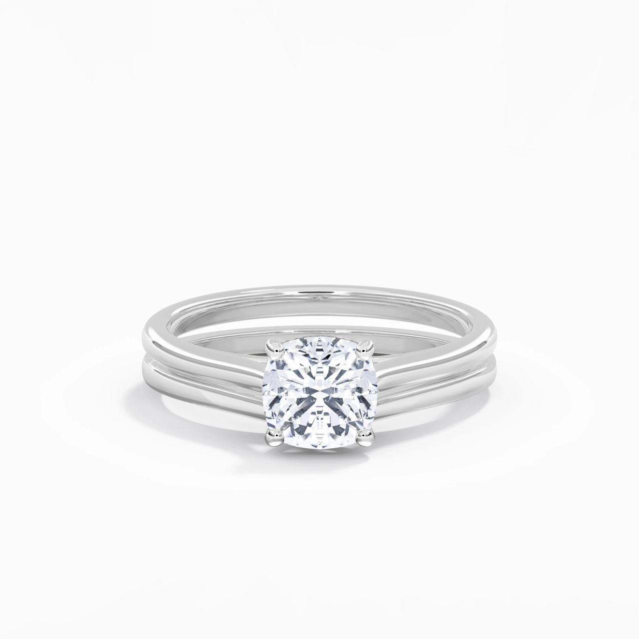 Cathedral East West Bridal Set 1.50ct Moissanite