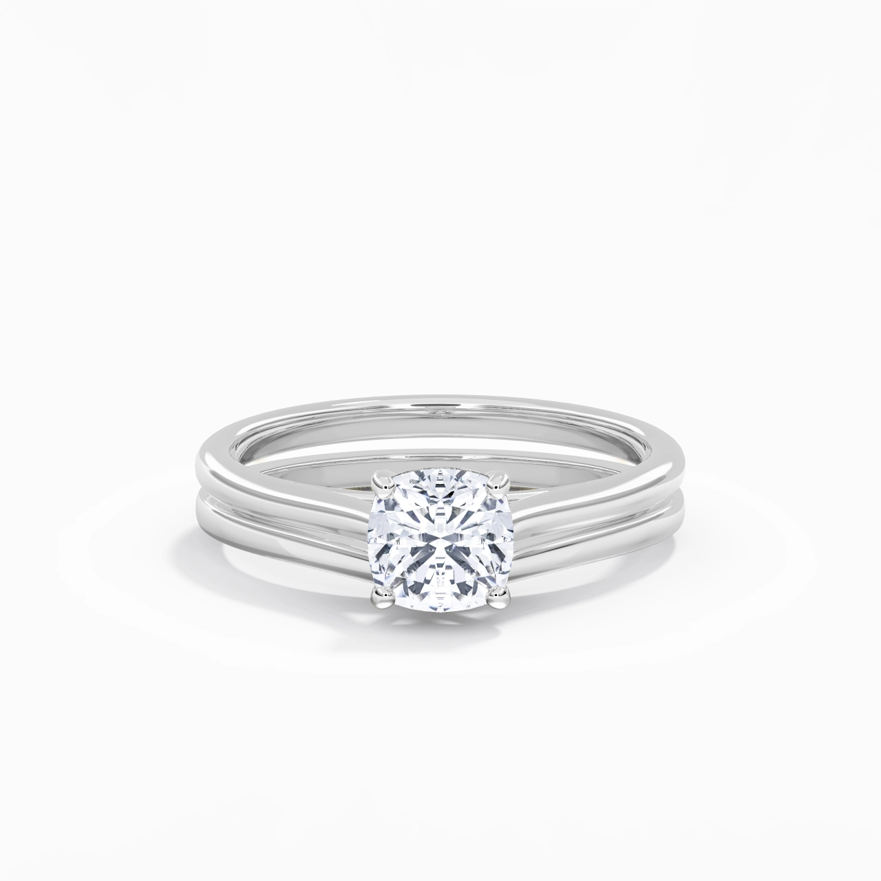 Cathedral East West Bridal Set 1.00ct Moissanite