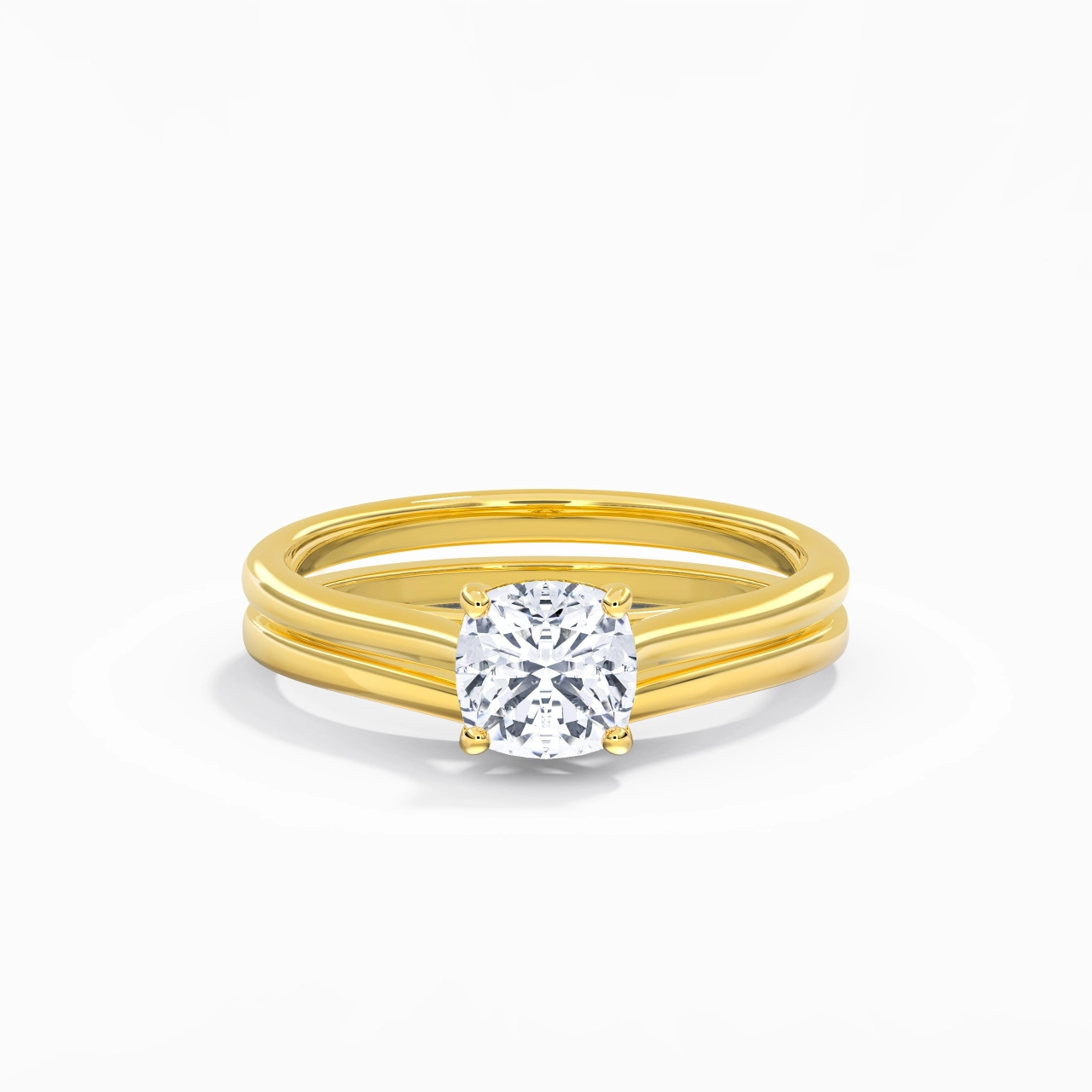 Cathedral East West Bridal Set 1.00ct Moissanite