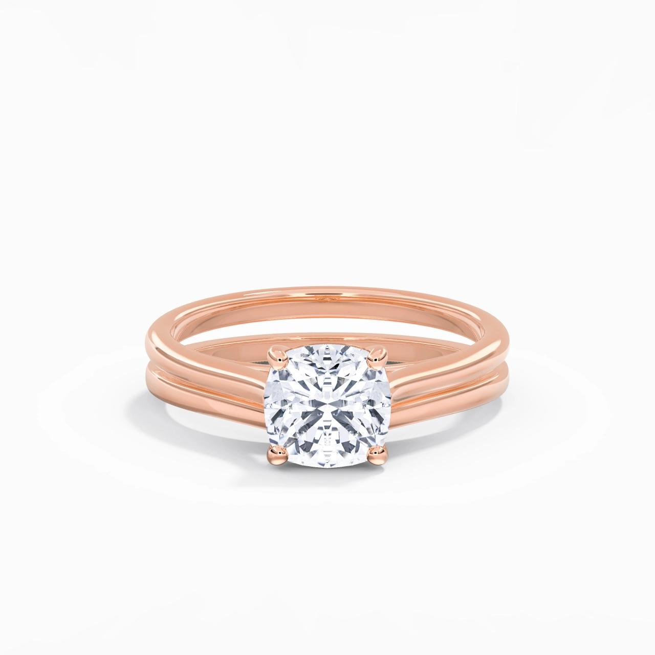 Cathedral East West Bridal Set 2.00ct Moissanite