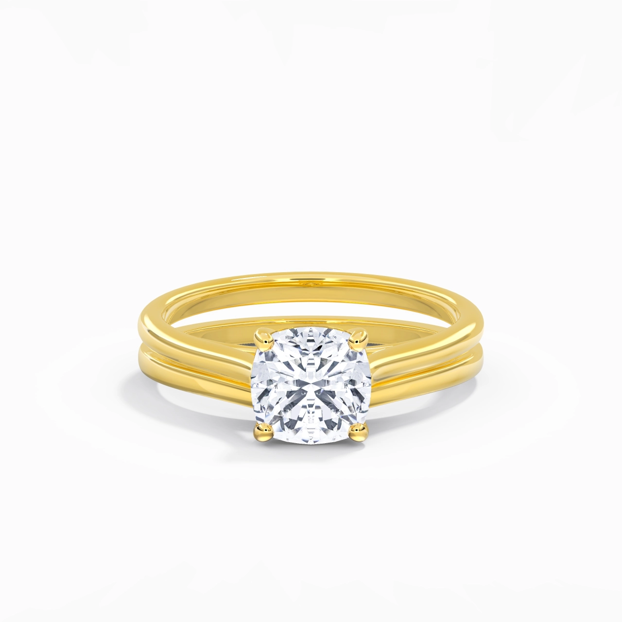 Cathedral East West Bridal Set 2.00ct Moissanite
