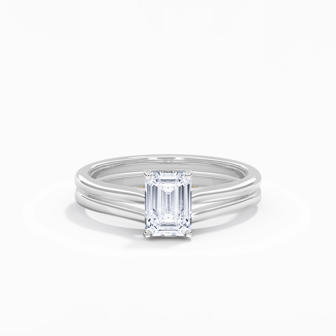 Cathedral East West Bridal Set 1.00ct Moissanite