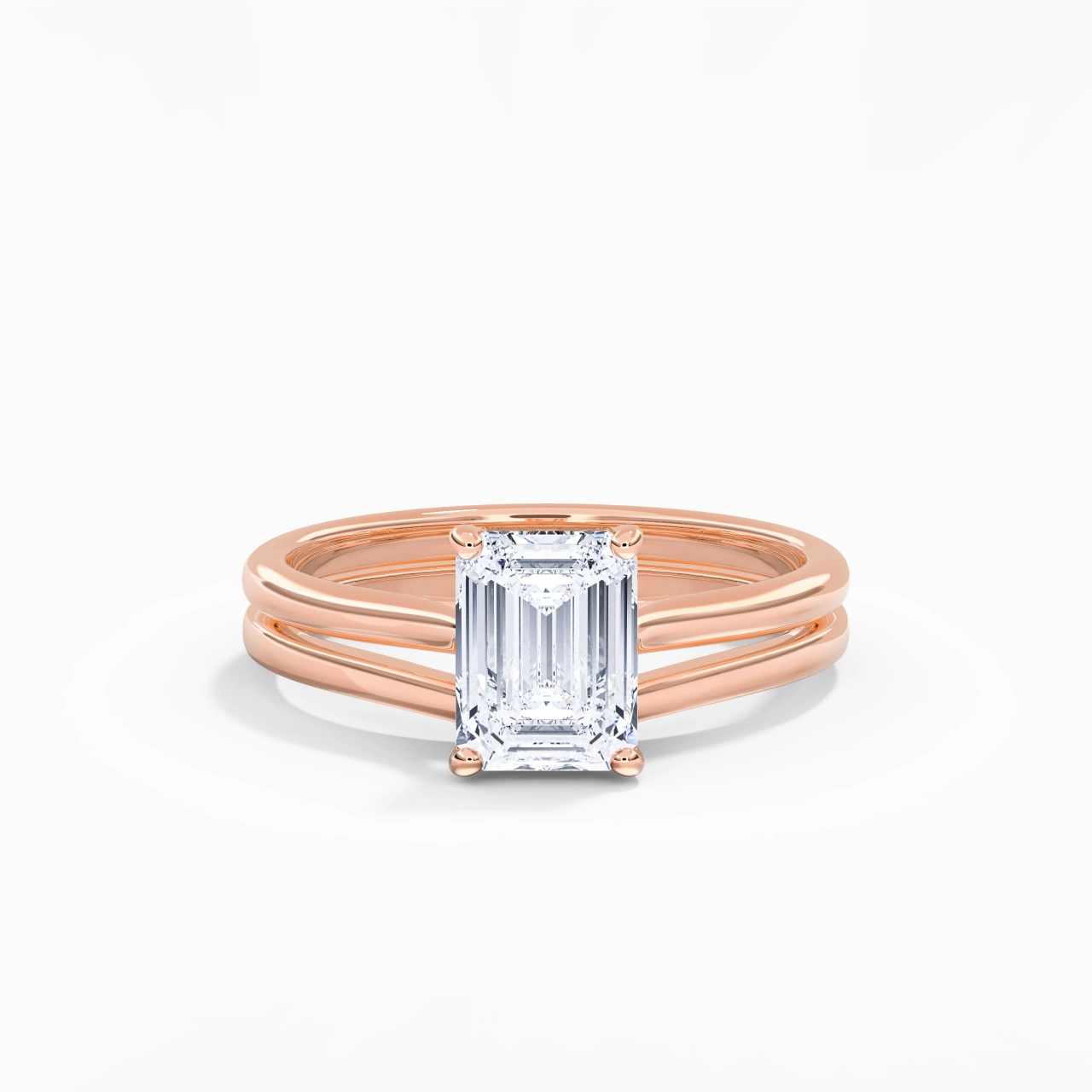 Cathedral East West Bridal Set 2.00ct Moissanite