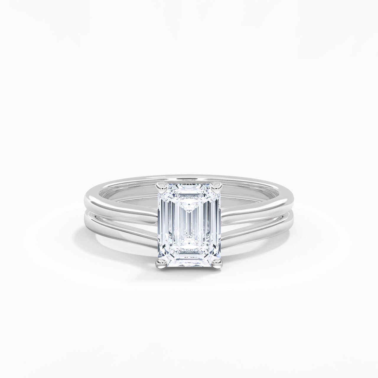 Cathedral East West Bridal Set 2.00ct Moissanite