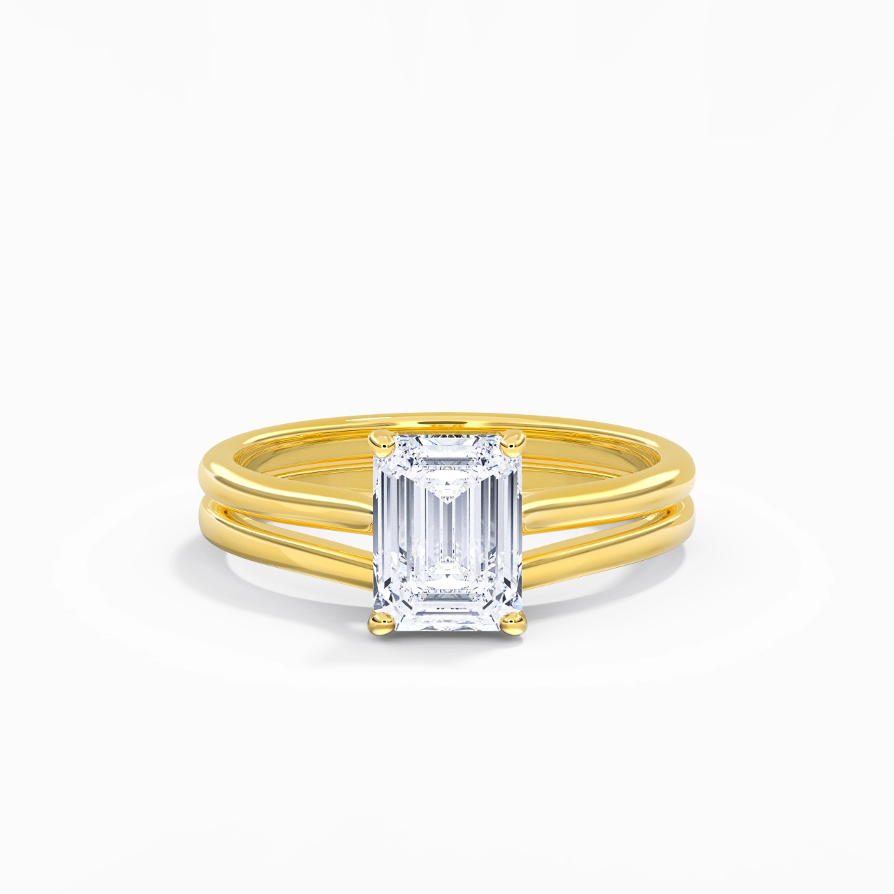 Cathedral East West Bridal Set 2.00ct Moissanite