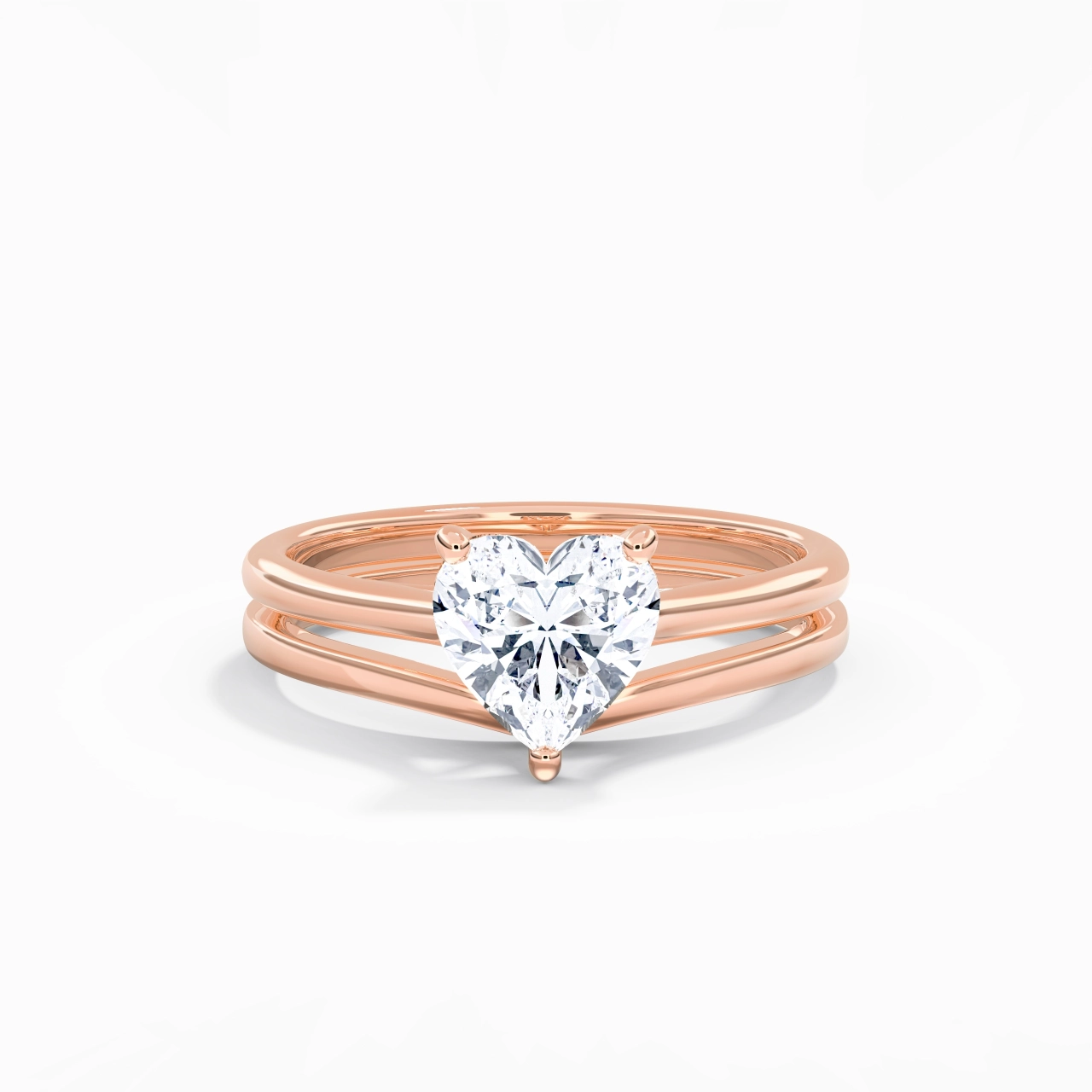 Cathedral East West Bridal Set 1.50ct Moissanite