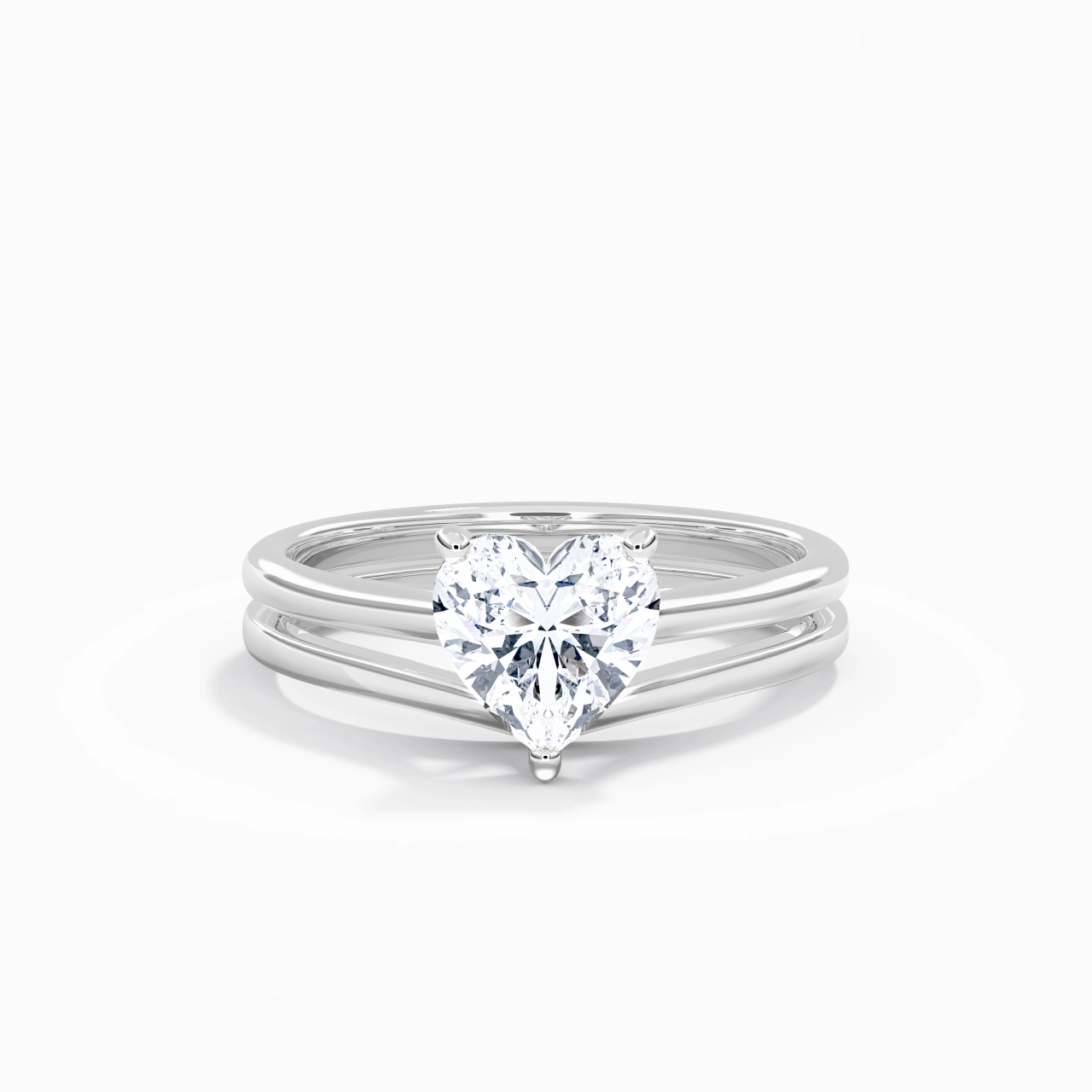 Cathedral East West Bridal Set 1.50ct Moissanite