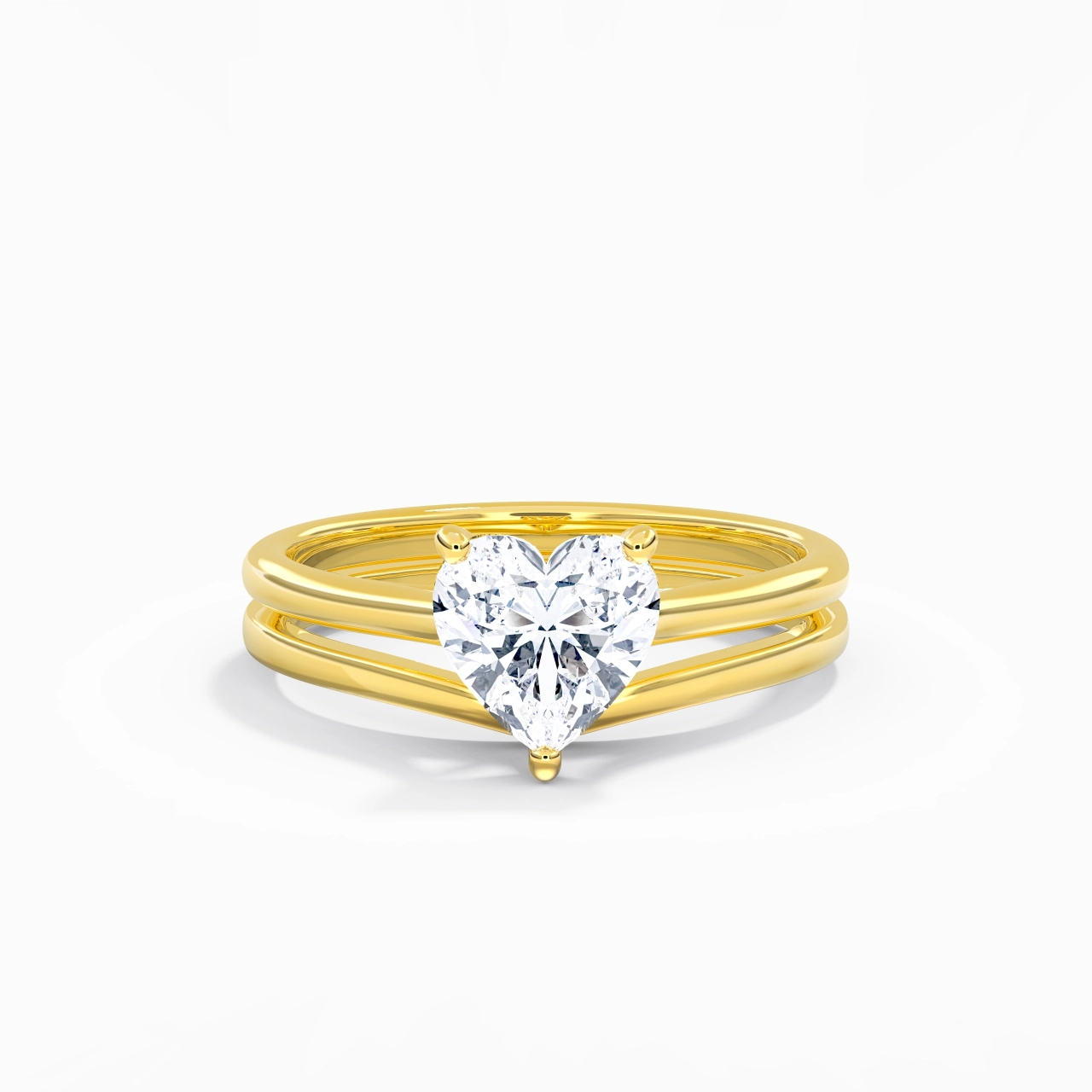Cathedral East West Bridal Set 1.50ct Moissanite