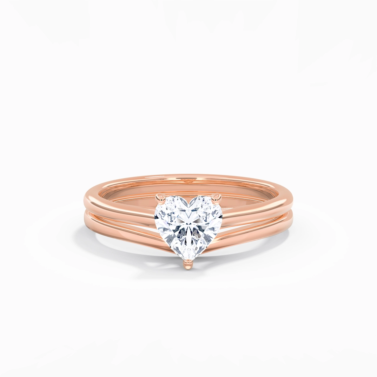 Cathedral East West Bridal Set 1.00ct Moissanite