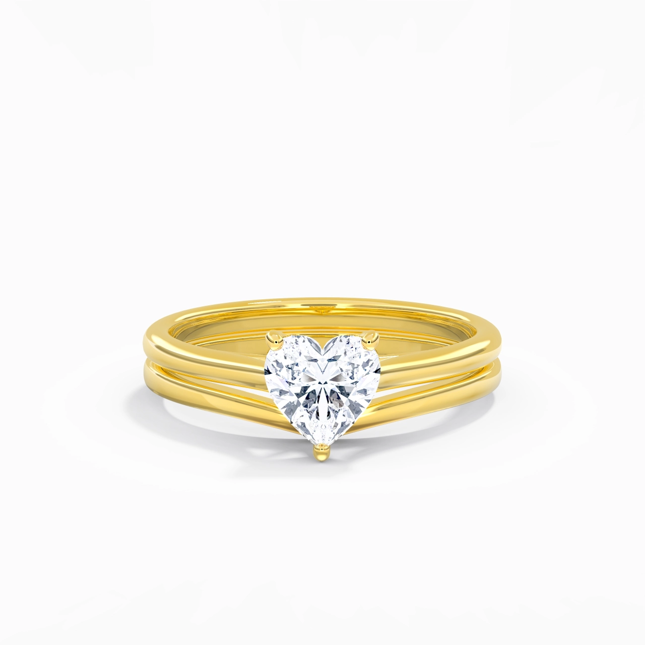 Cathedral East West Bridal Set 1.00ct Moissanite