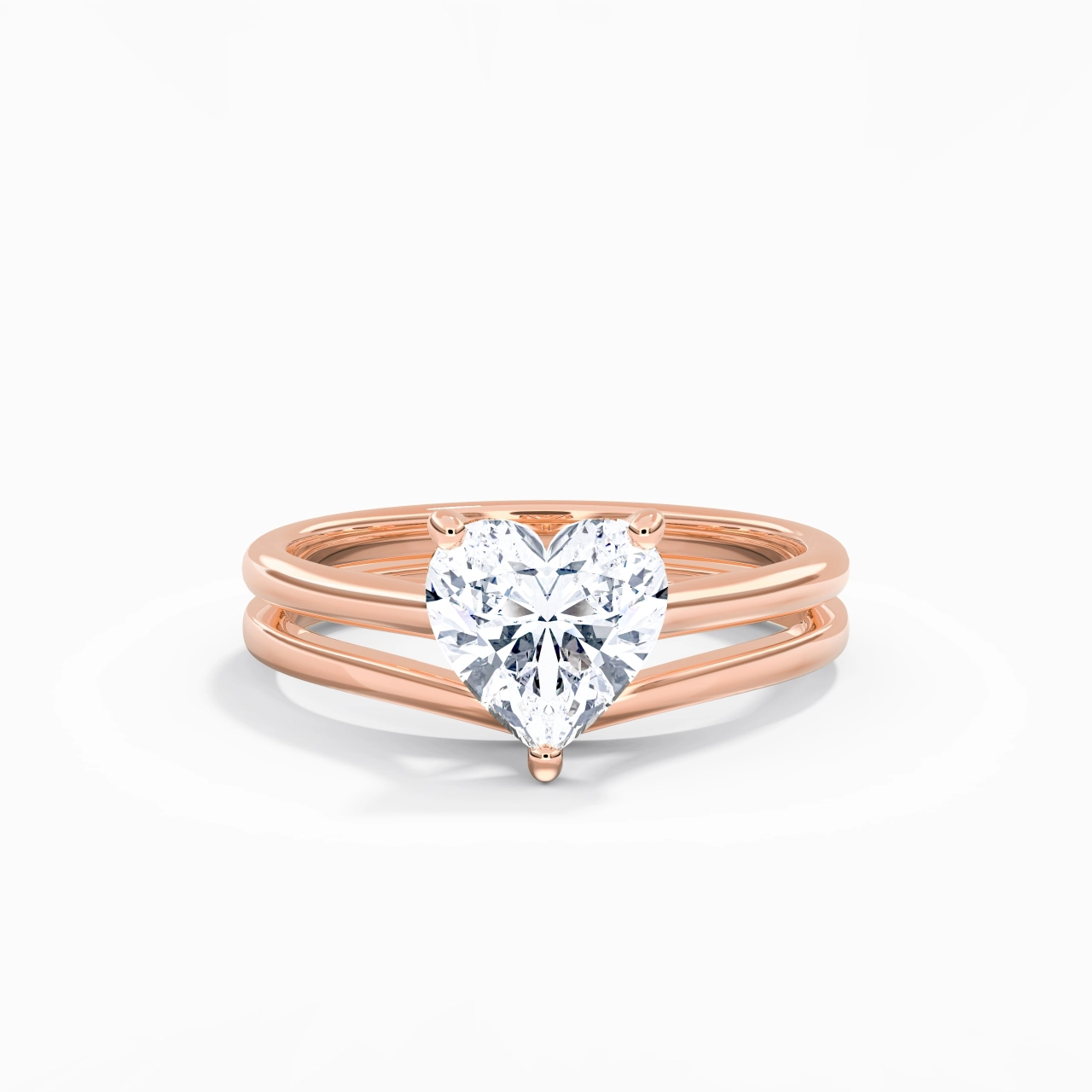 Cathedral East West Bridal Set 2.00ct Moissanite