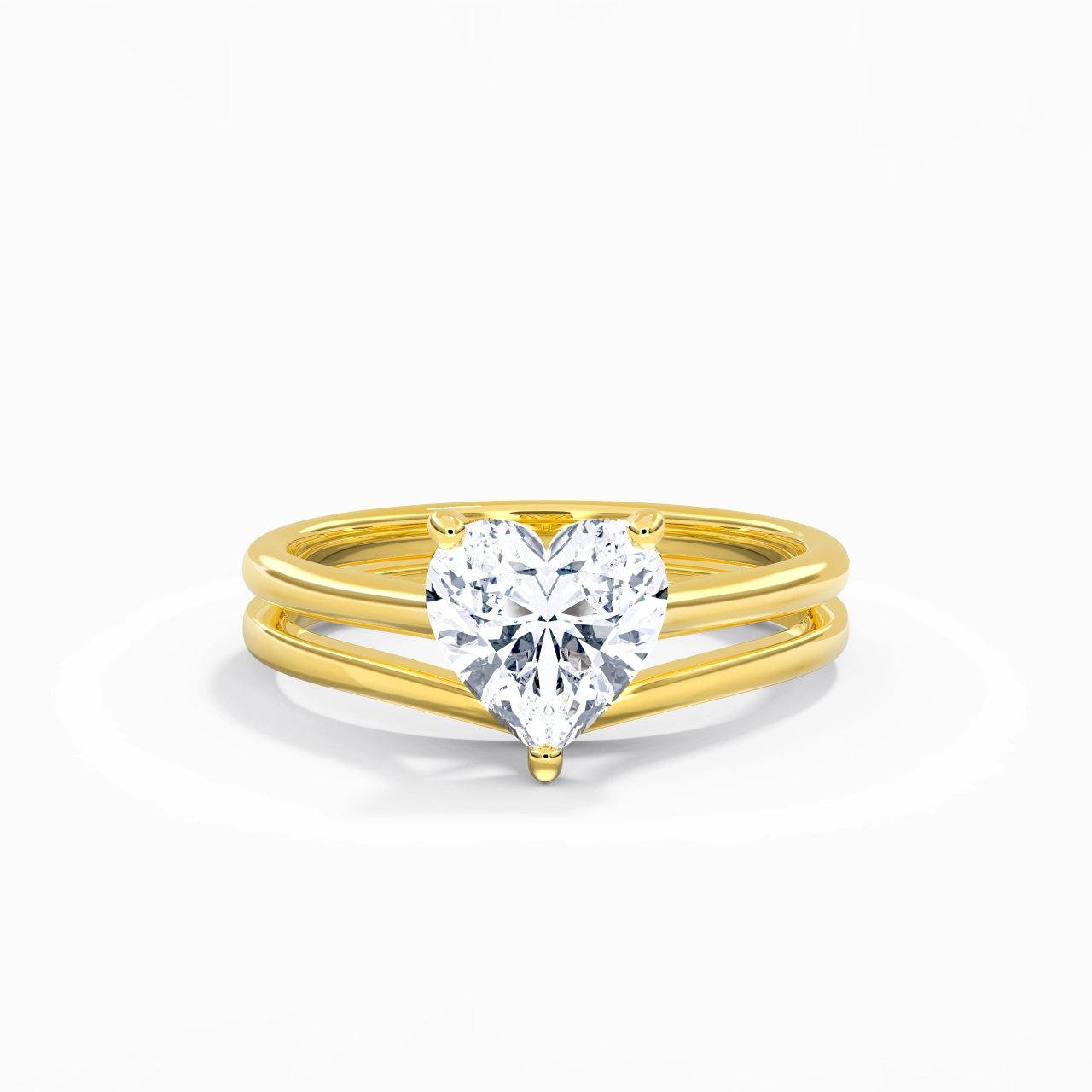 Cathedral East West Bridal Set 2.00ct Moissanite