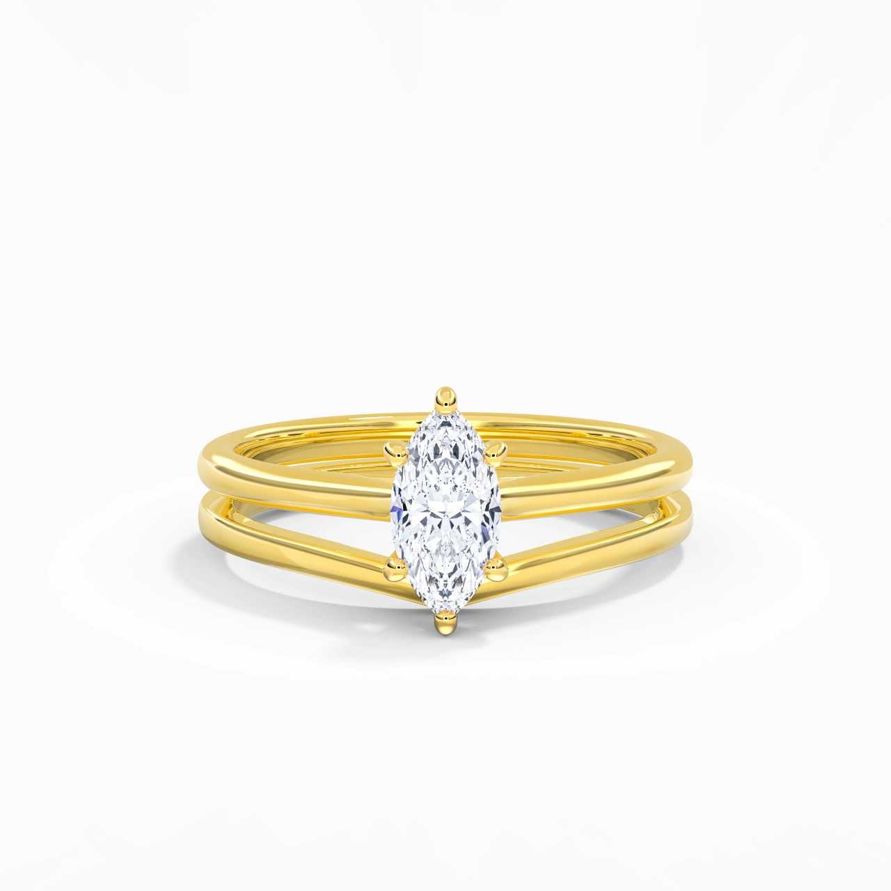 Cathedral East West Bridal Set 0.80ct Moissanite