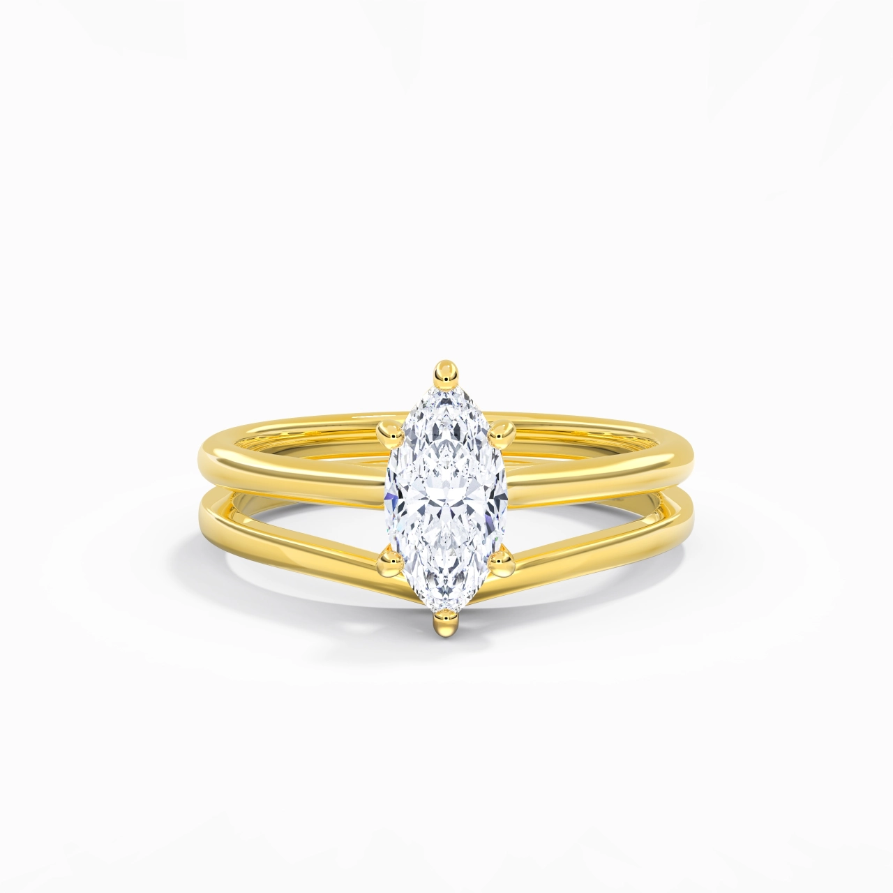 Cathedral East West Bridal Set 1.00ct Moissanite