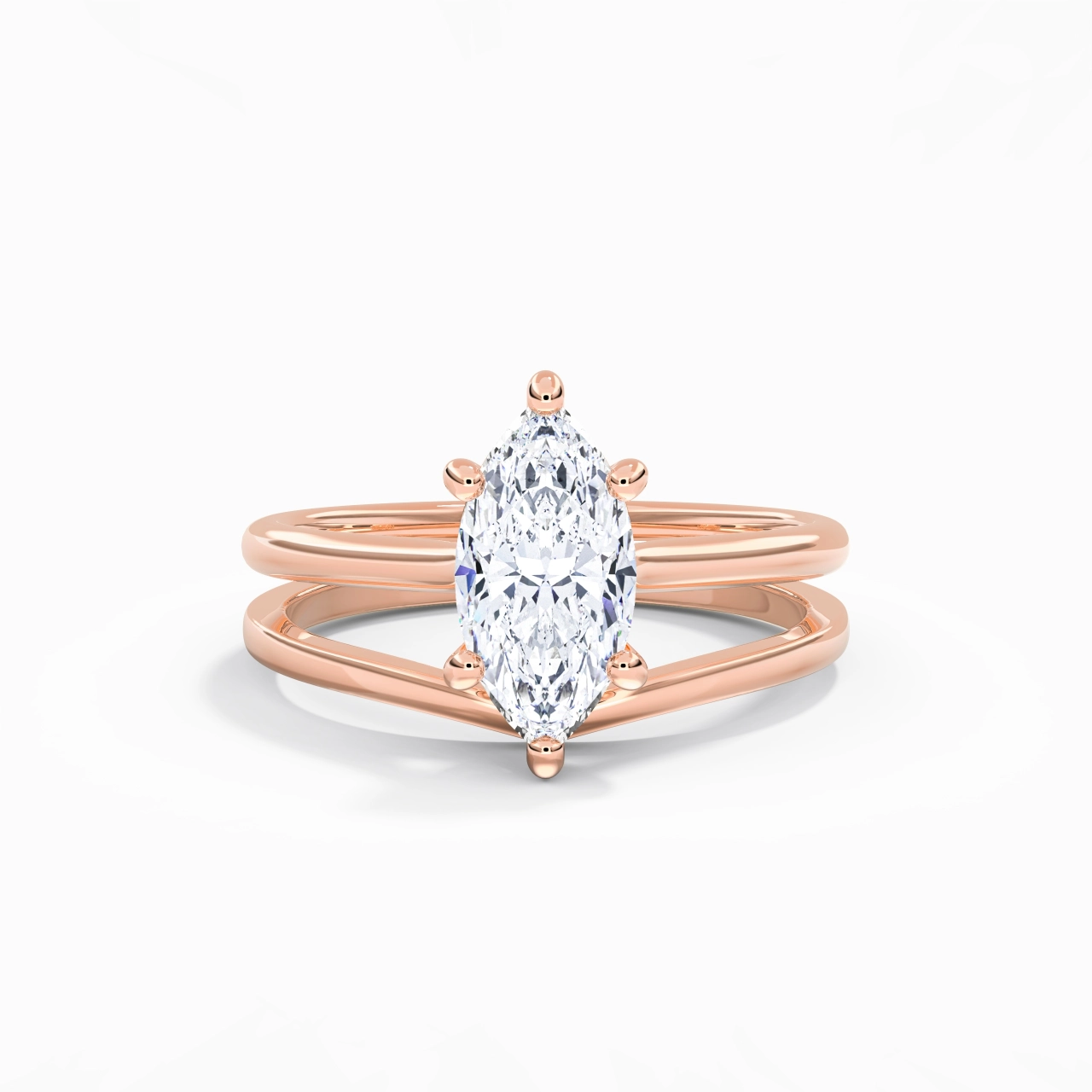 Cathedral East West Bridal Set 2.00ct Moissanite