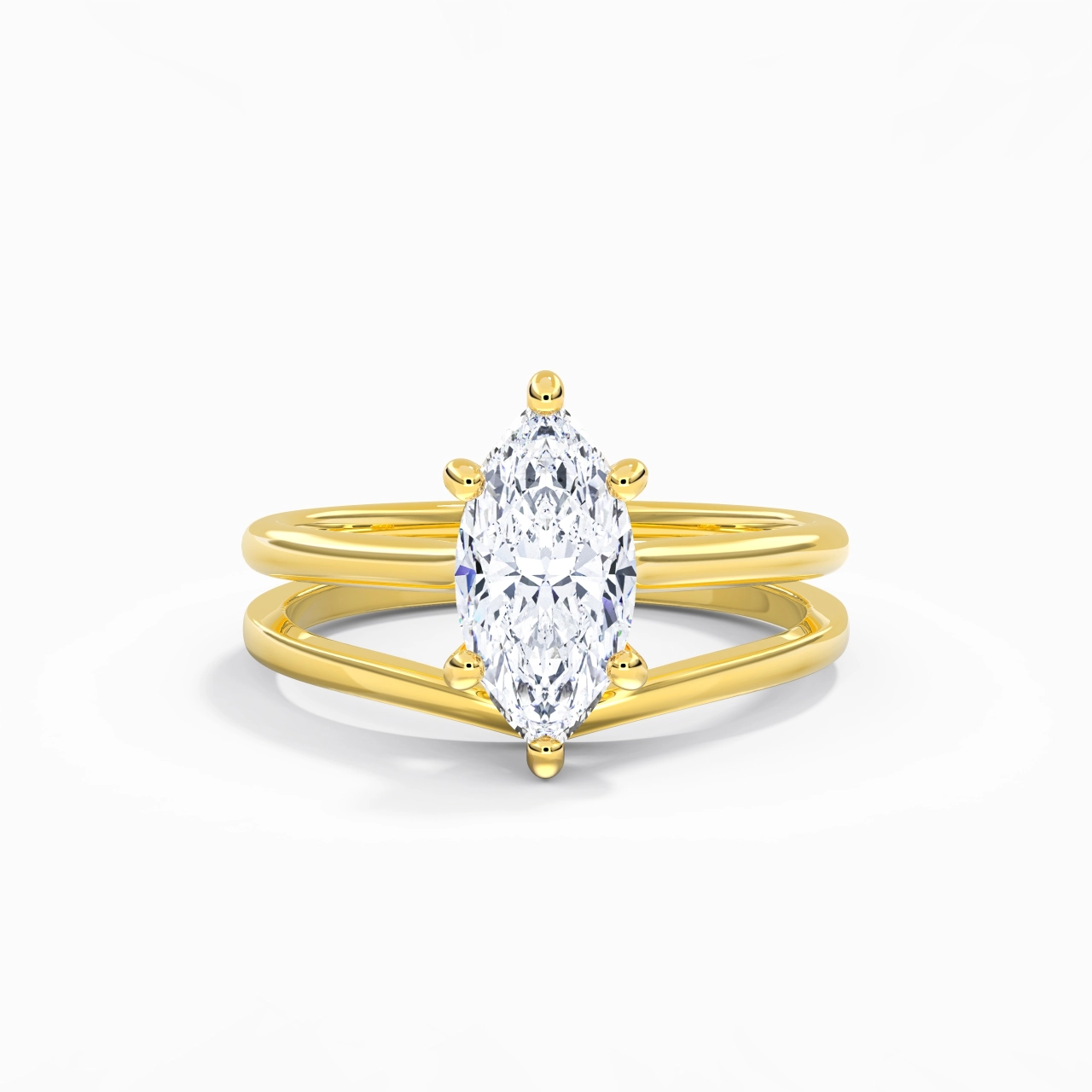 Cathedral East West Bridal Set 2.00ct Moissanite